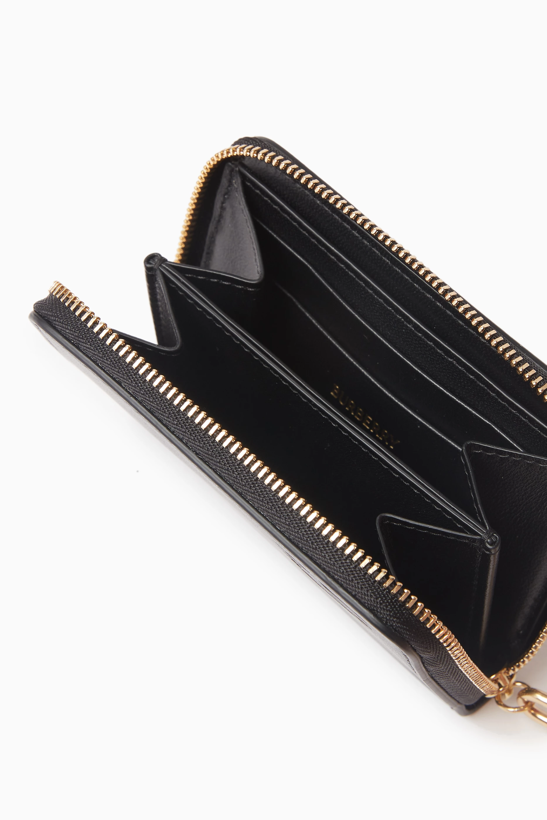 Burberry zipper wallet top