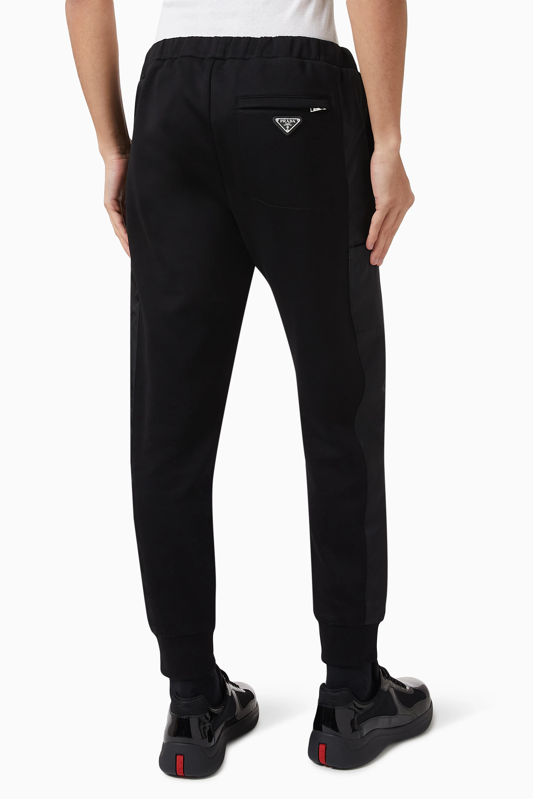 Buy Prada Black Sweatpants in Cotton fleece For Men Online Ounass Bahrain