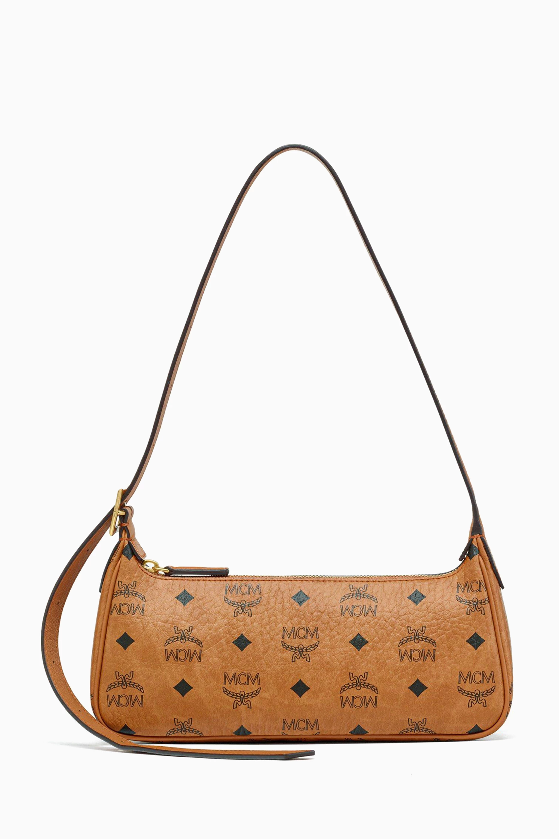 Buy MCM Brown Small Aren Shoulder Bag in Visetos For Women Online Ounass Bahrain