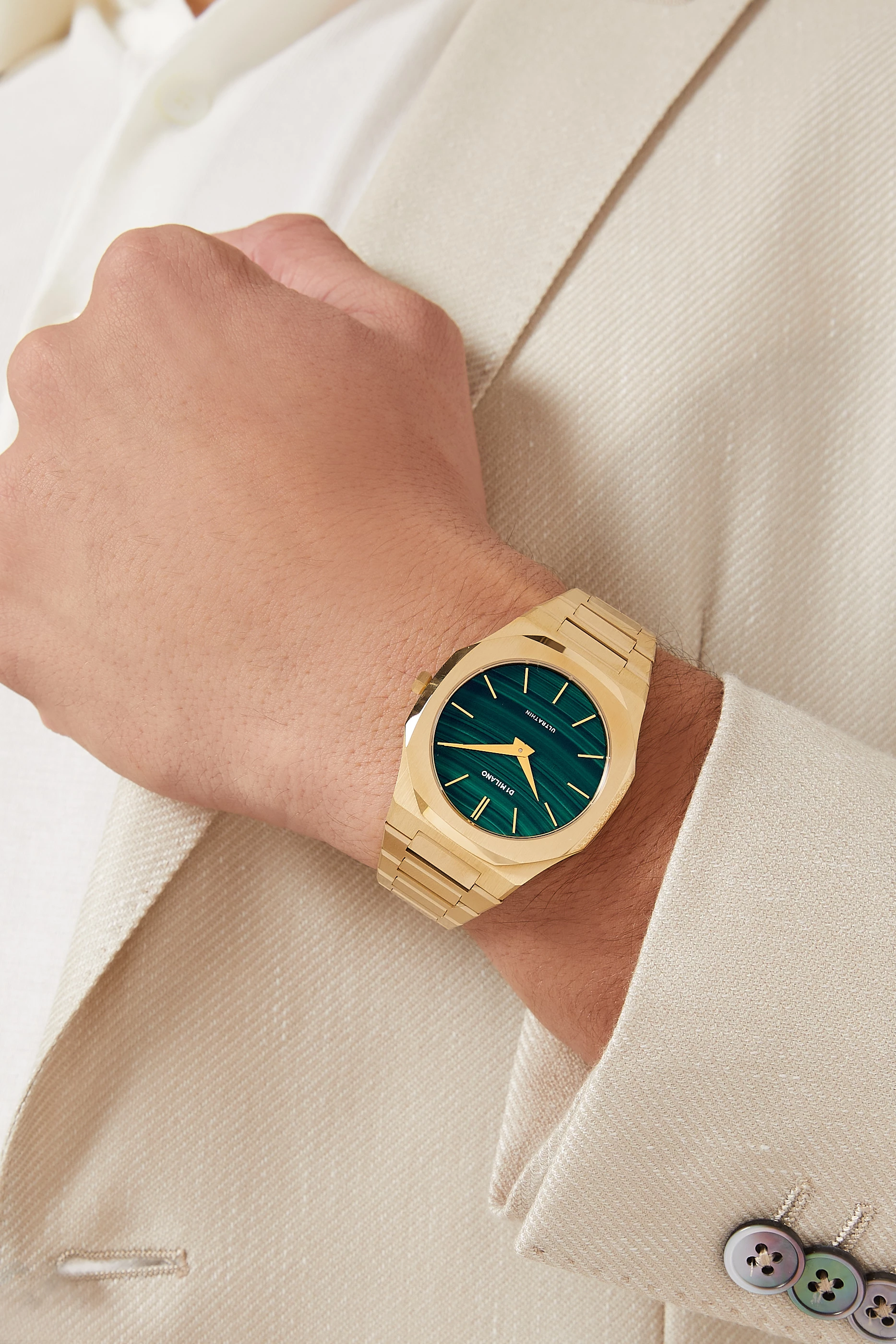 Buy D1 Milano Gold Ultra Thin Watch 40mm For Men Online Ounass Bahrain
