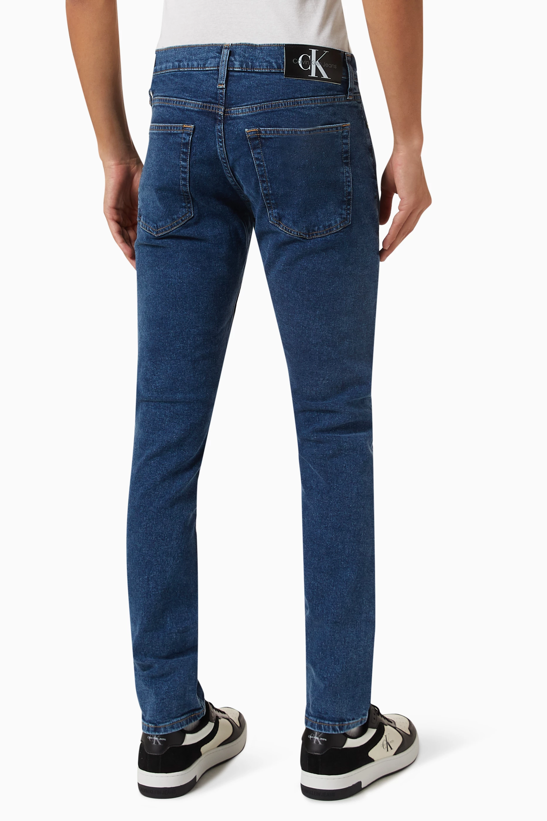 Buy Calvin Klein Jeans Blue Slim fit Jeans in Denim For Men Online Ounass Bahrain