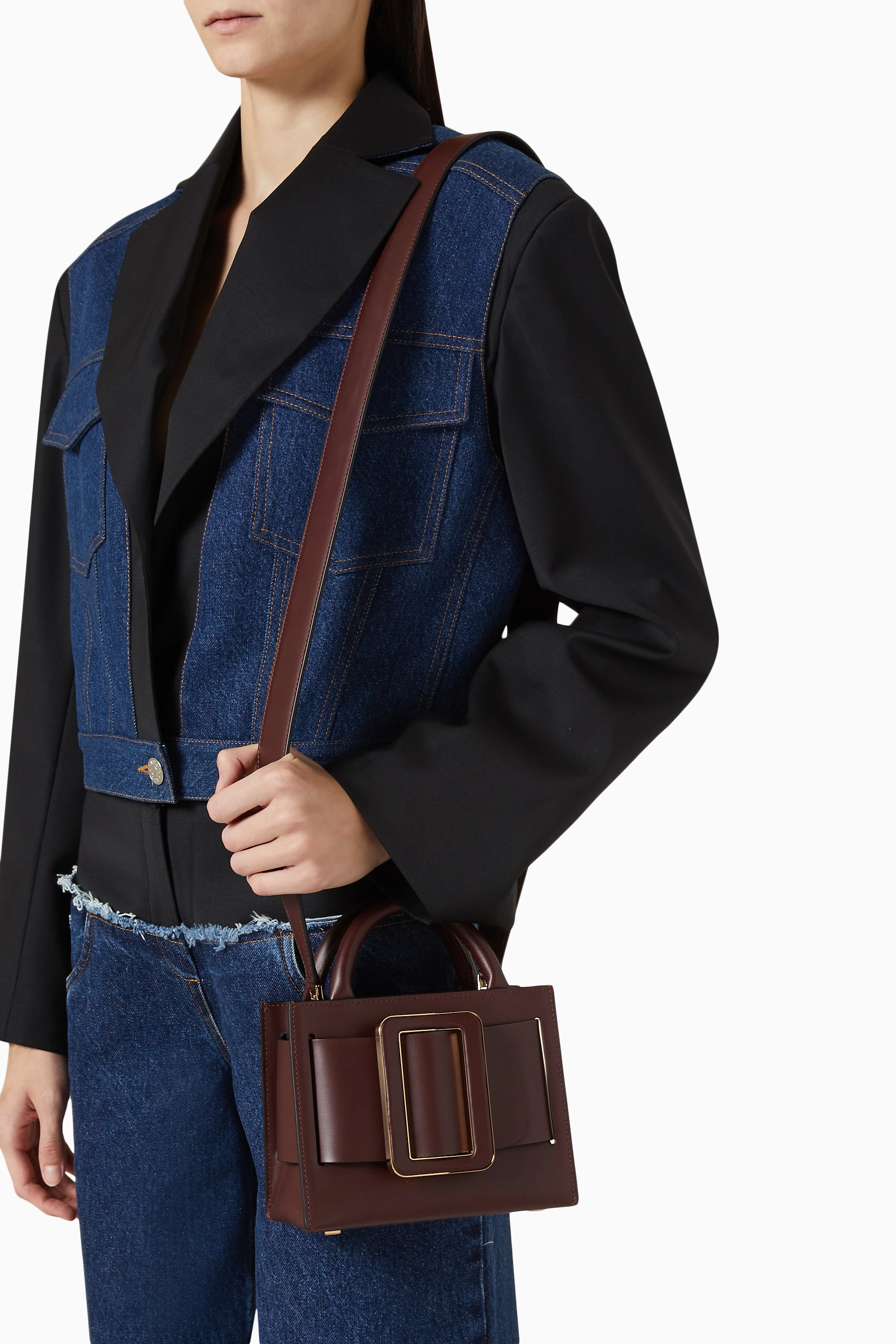 Buy BOYY Burgundy Mini Bobby 18 Tote Bag in Palmellato Leather For Women Online Ounass Bahrain