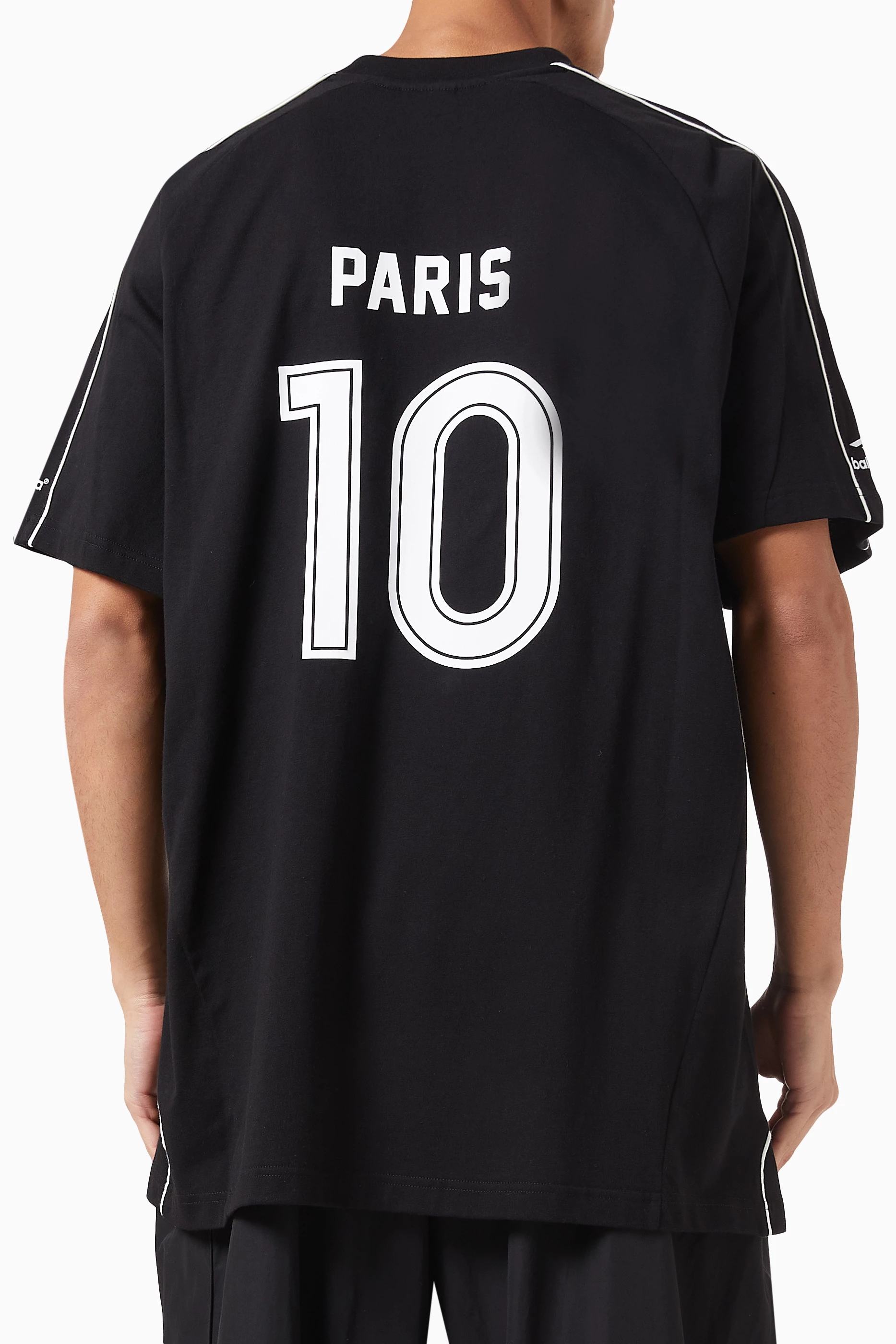 Buy Balenciaga Black Paris SoccerOversized T-shirt in