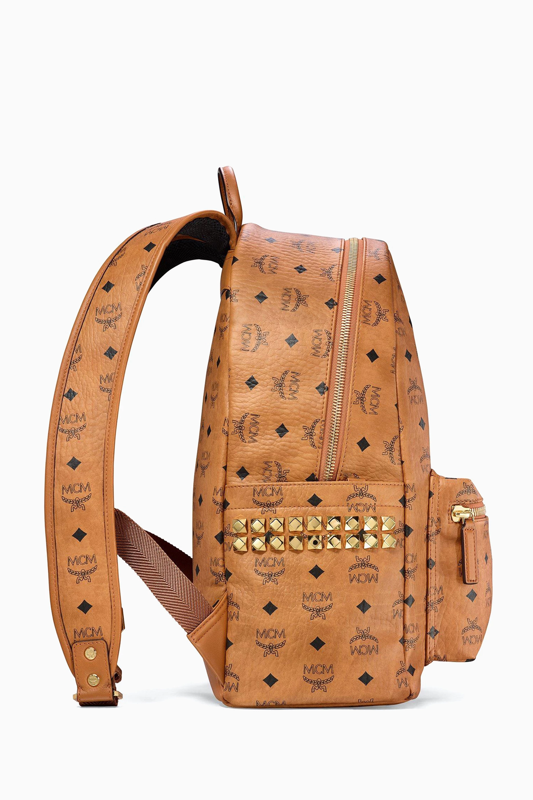 Buy MCM Brown Stark Backpack in Visetos Canvas For UNISEX Online Ounass Bahrain