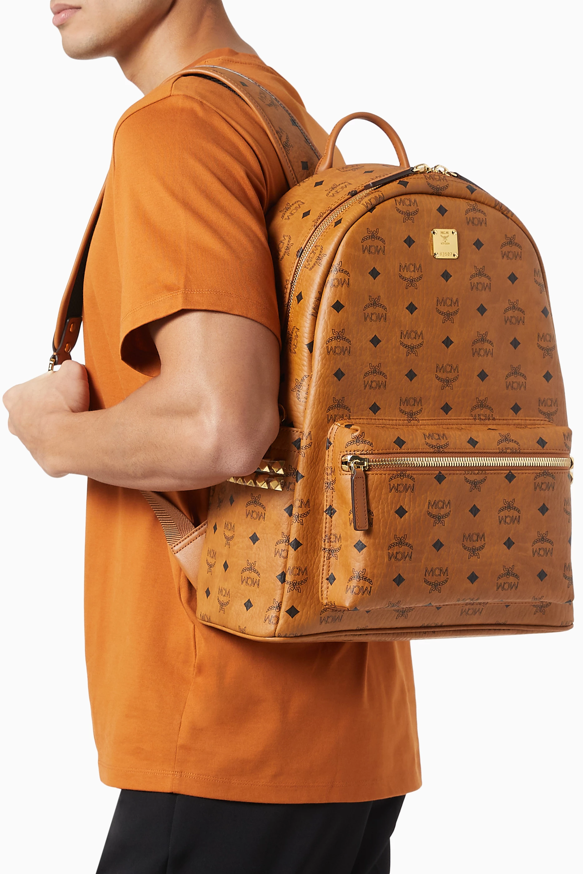 Buy MCM Brown Stark Backpack in Visetos Canvas For UNISEX Online Ounass Bahrain