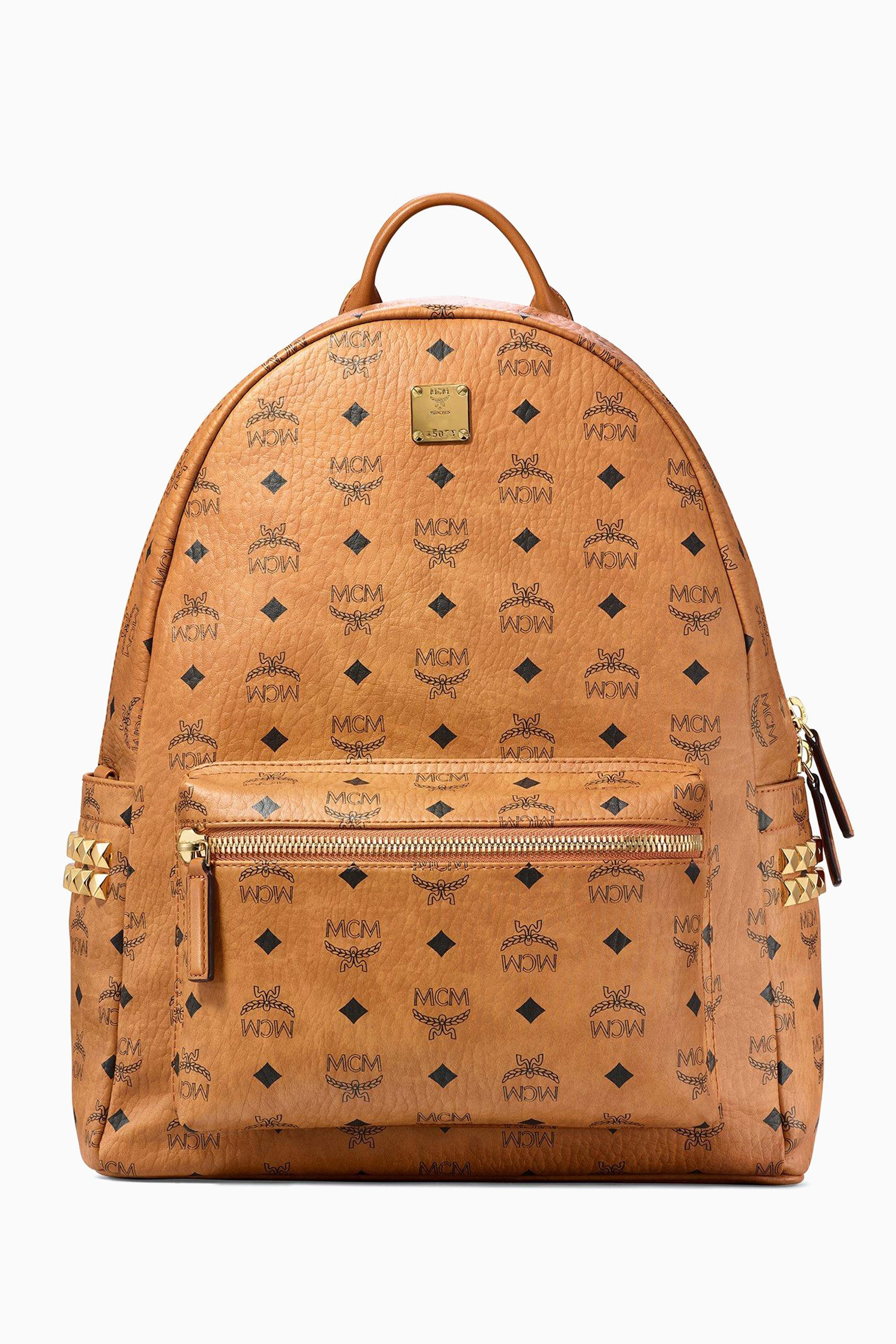 Buy MCM Brown Stark Backpack in Visetos Canvas For UNISEX Online Ounass Bahrain