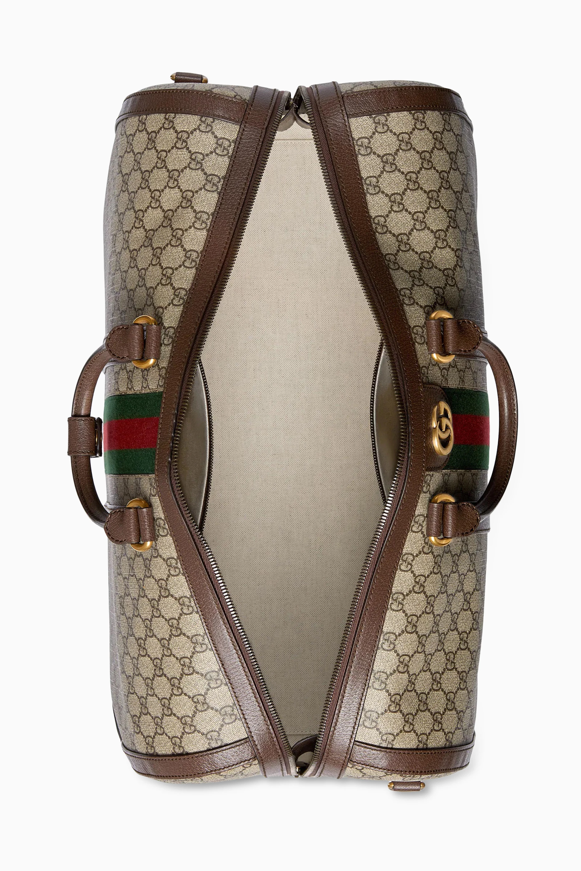 Buy Gucci Neutral Large Gucci Savoy Duffle Bag in GG Supreme Canvas For Men Online Ounass Bahrain