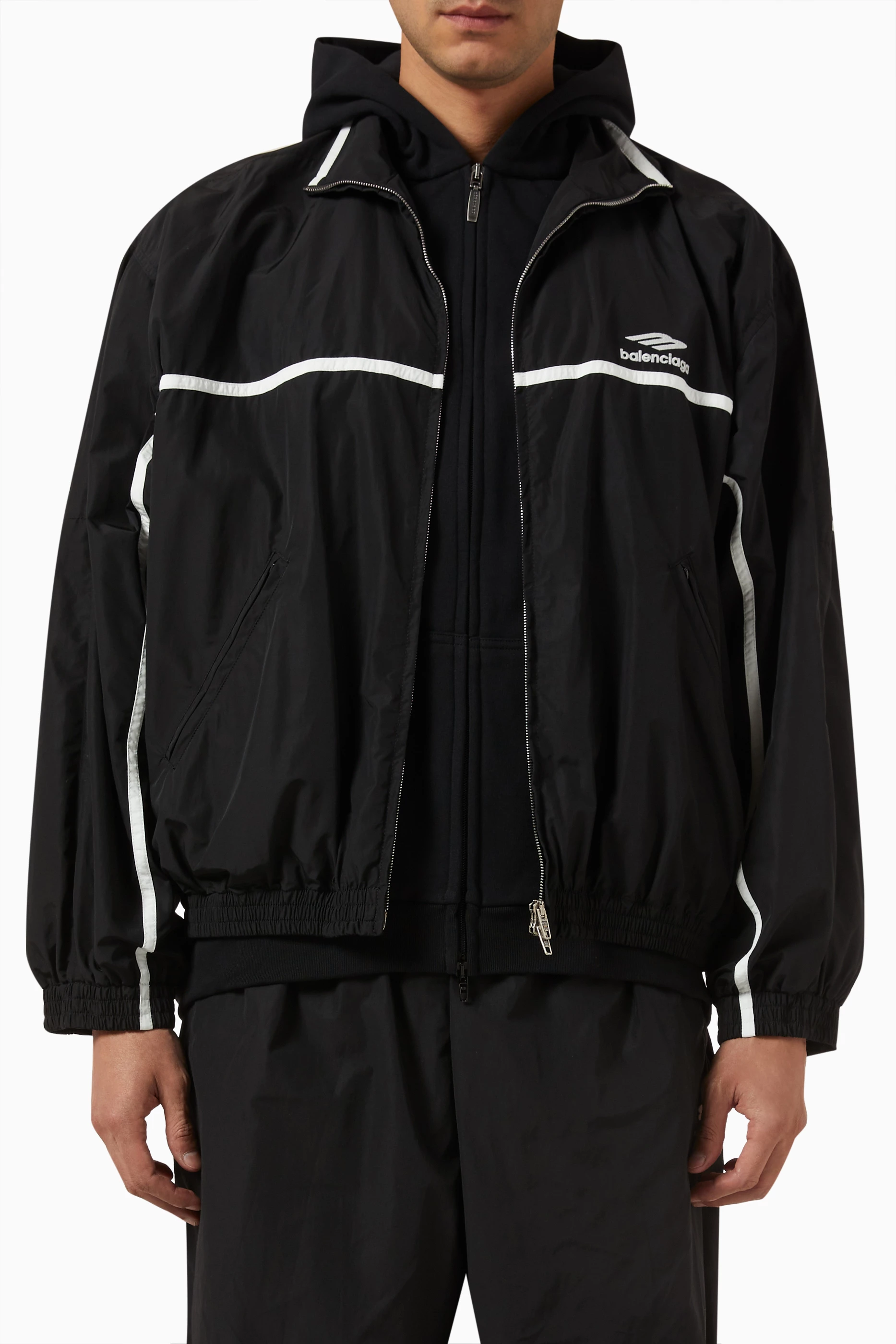 ジャケット・アウター Balenciaga 3B track jacket BALENCIAGA - 3B SPORTS ICON TRACKJACKET /ブラック/トラック