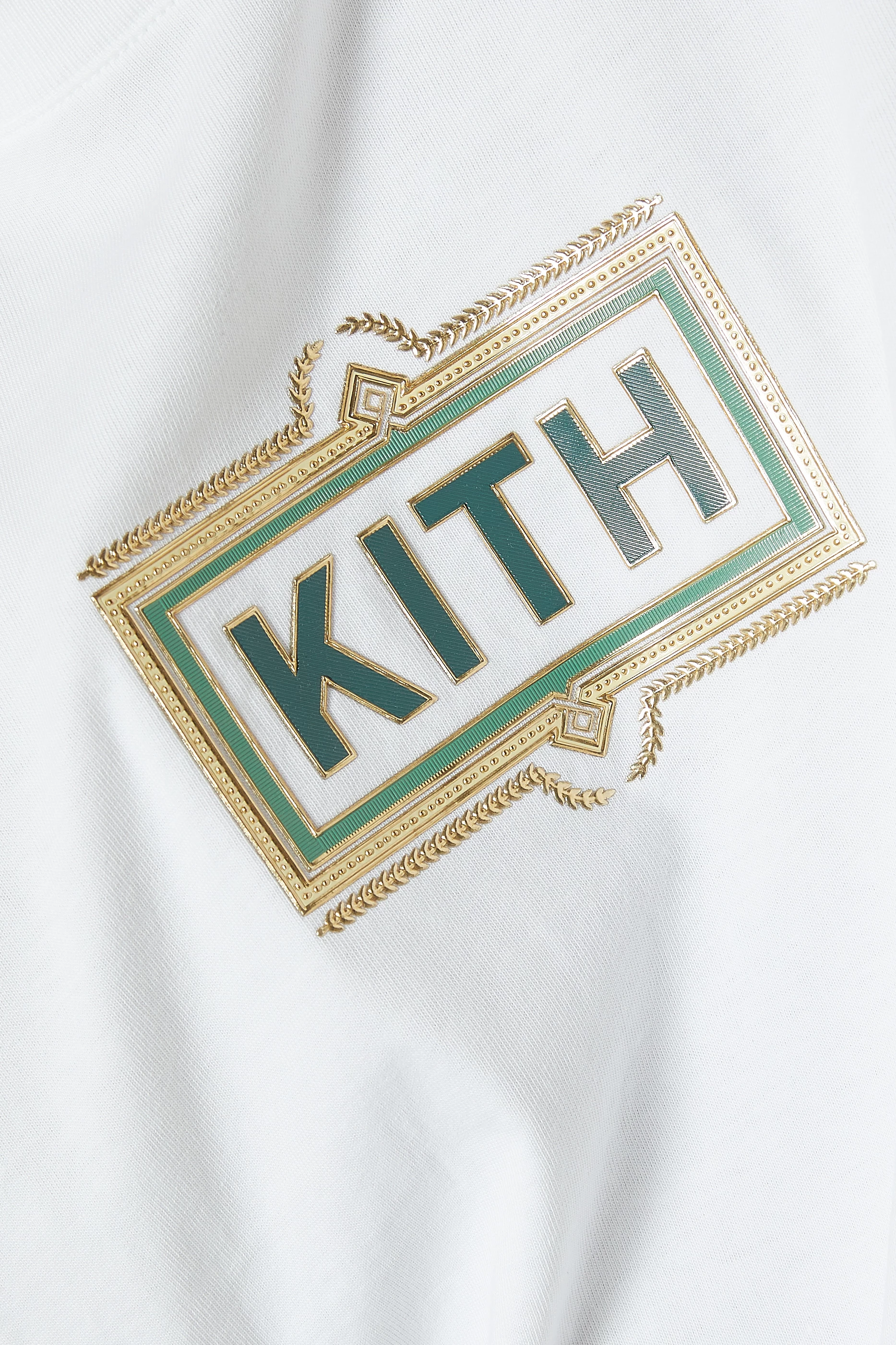 Buy Kith White Ornate Classic Logo T shirt in Cotton Jersey For Men Online Ounass Bahrain