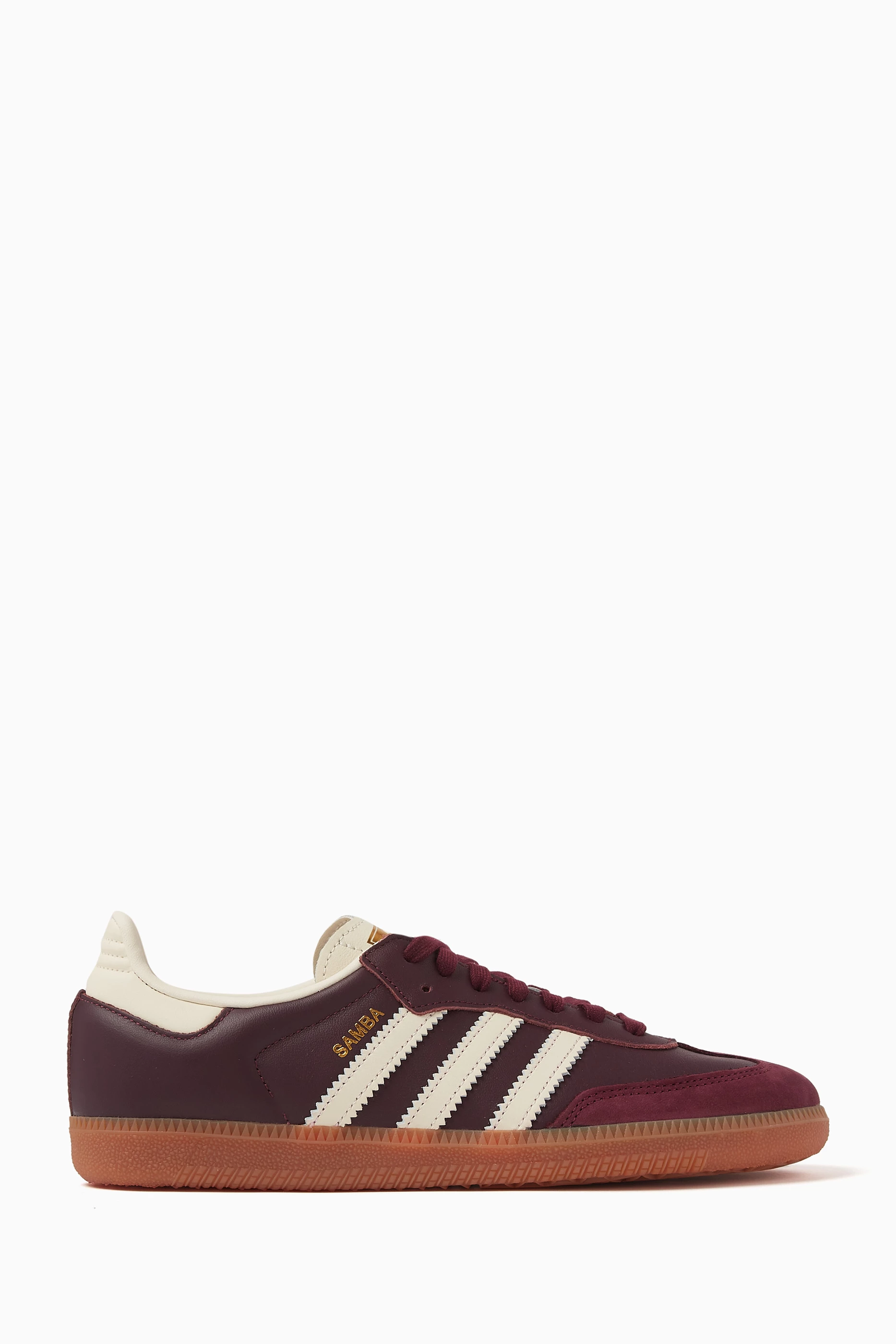 Buy adidas Burgundy Samba OG Sneakers in Leather For Women Online Ounass Bahrain