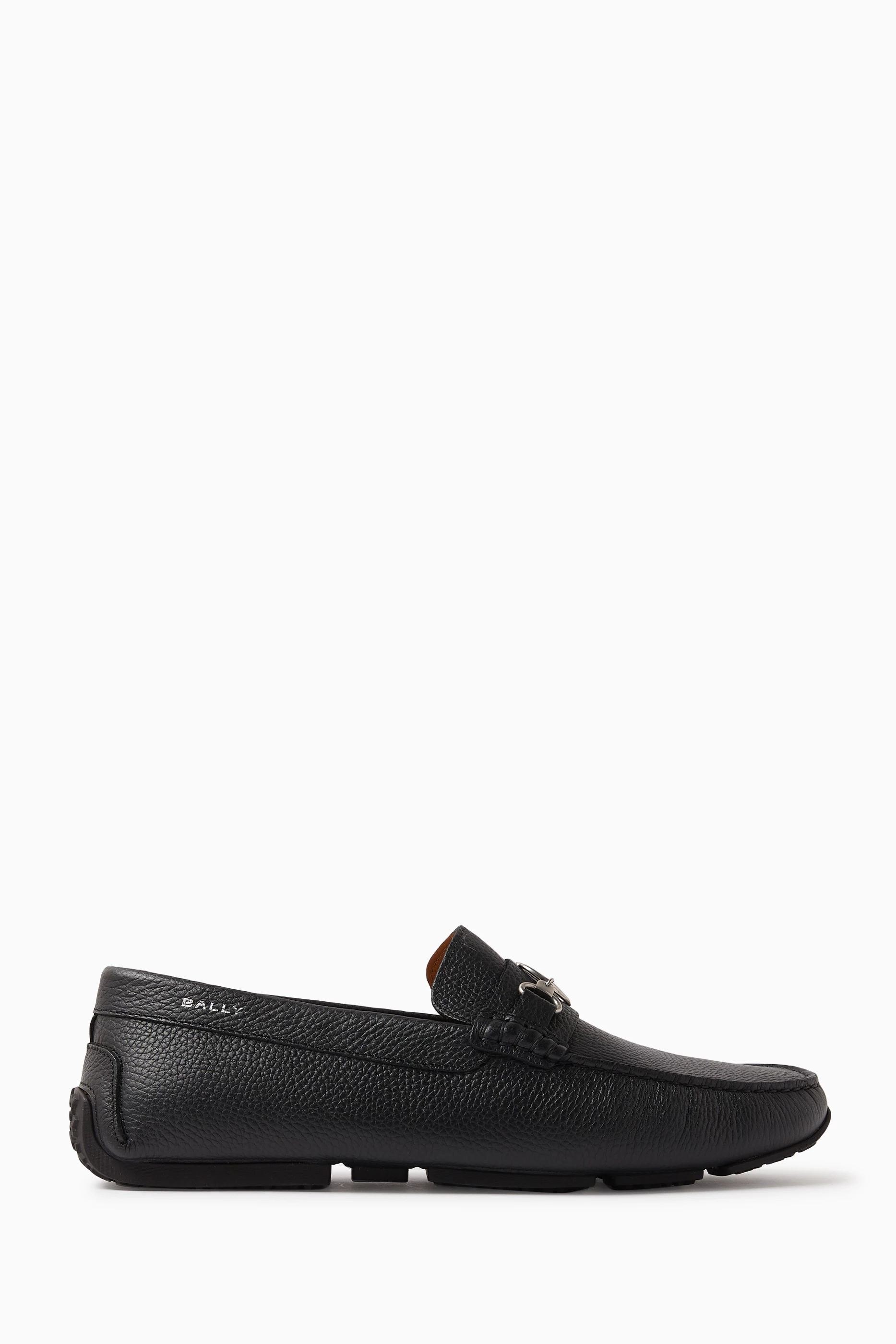Bally black loafers cheap