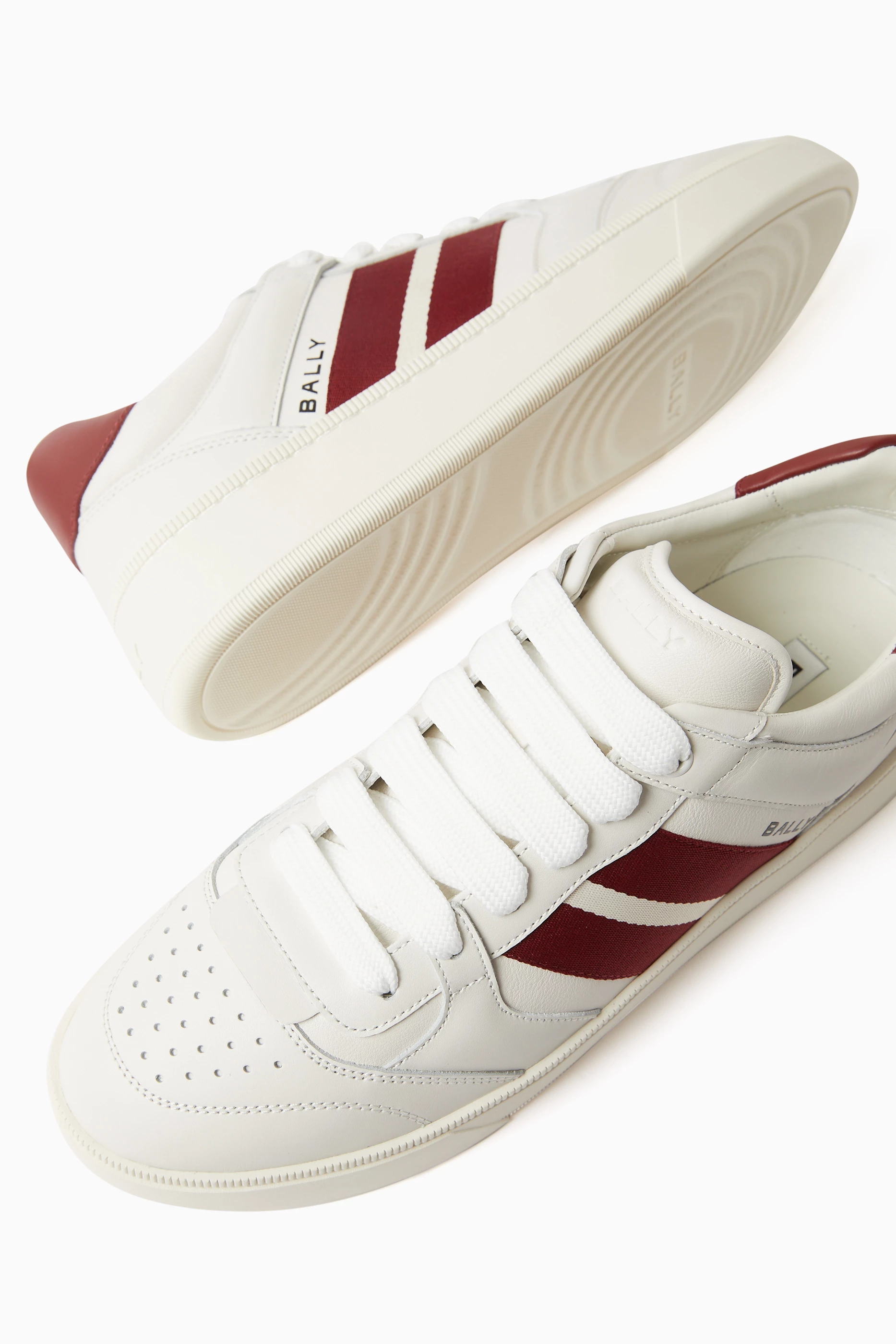 Buy Bally White Rebby Low top Sneakers in Leather For Men Online Ounass Bahrain