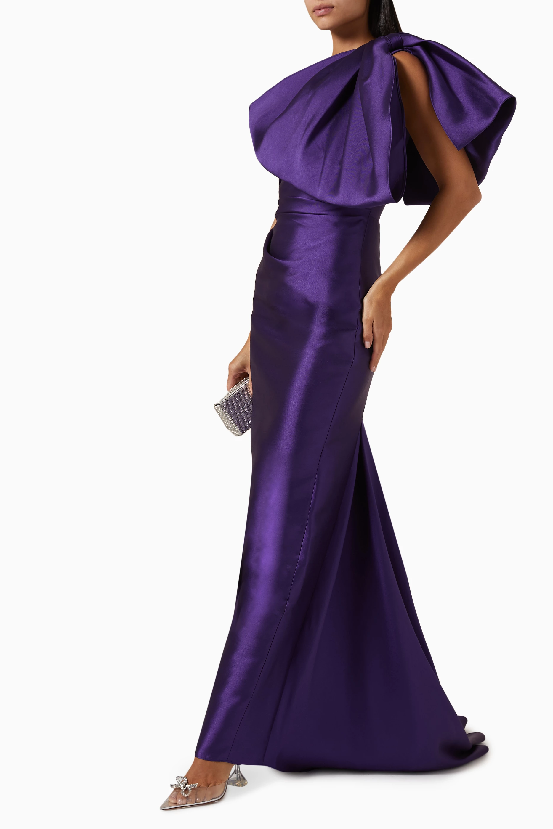 パーティードレス SOLACE LONDON 'priya' one-shoulder OS40011 Priya One-Shoulder Gown