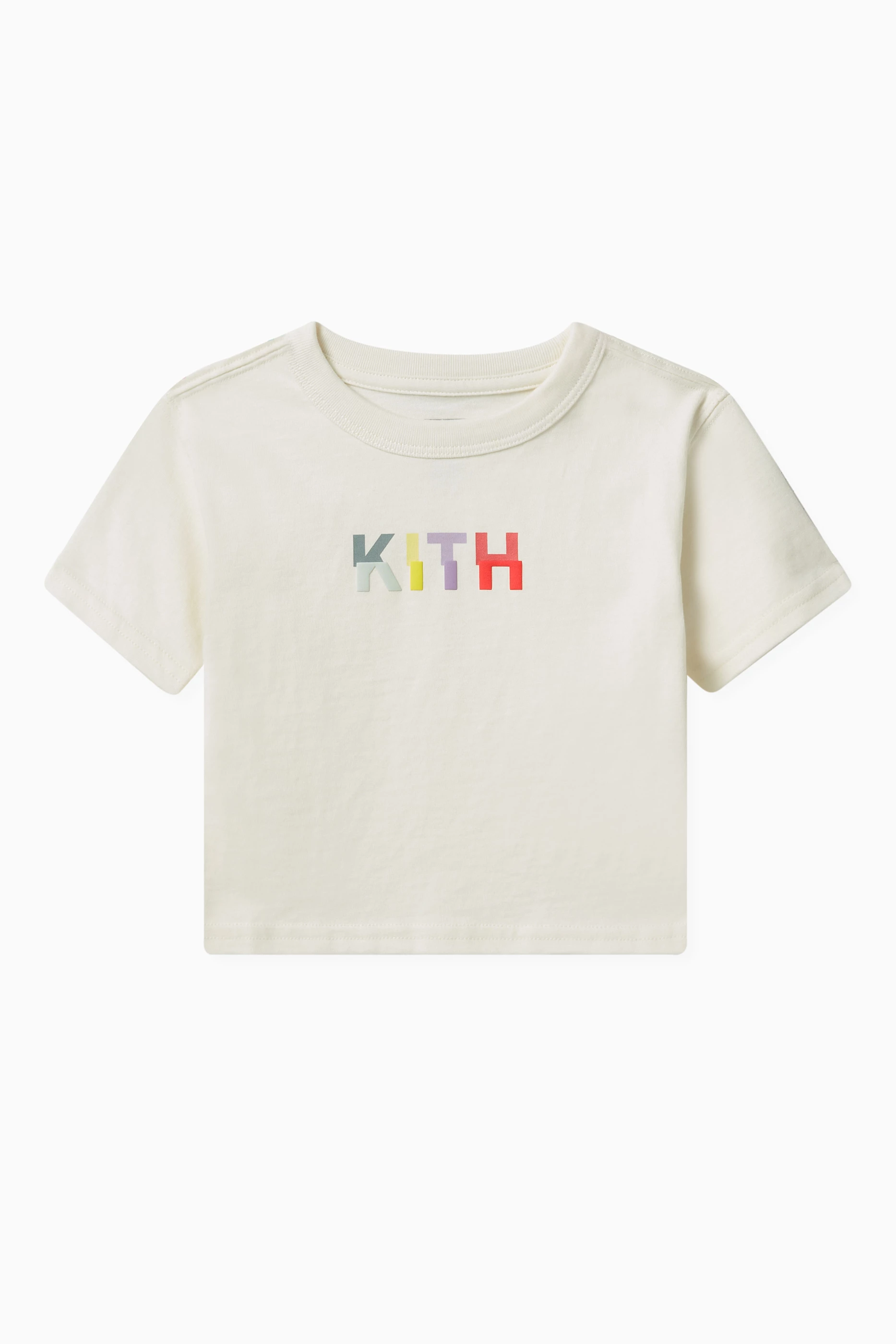 Buy Kith White Novelty Logo Graphic T shirt in Cotton For UNISEX Online Ounass Bahrain