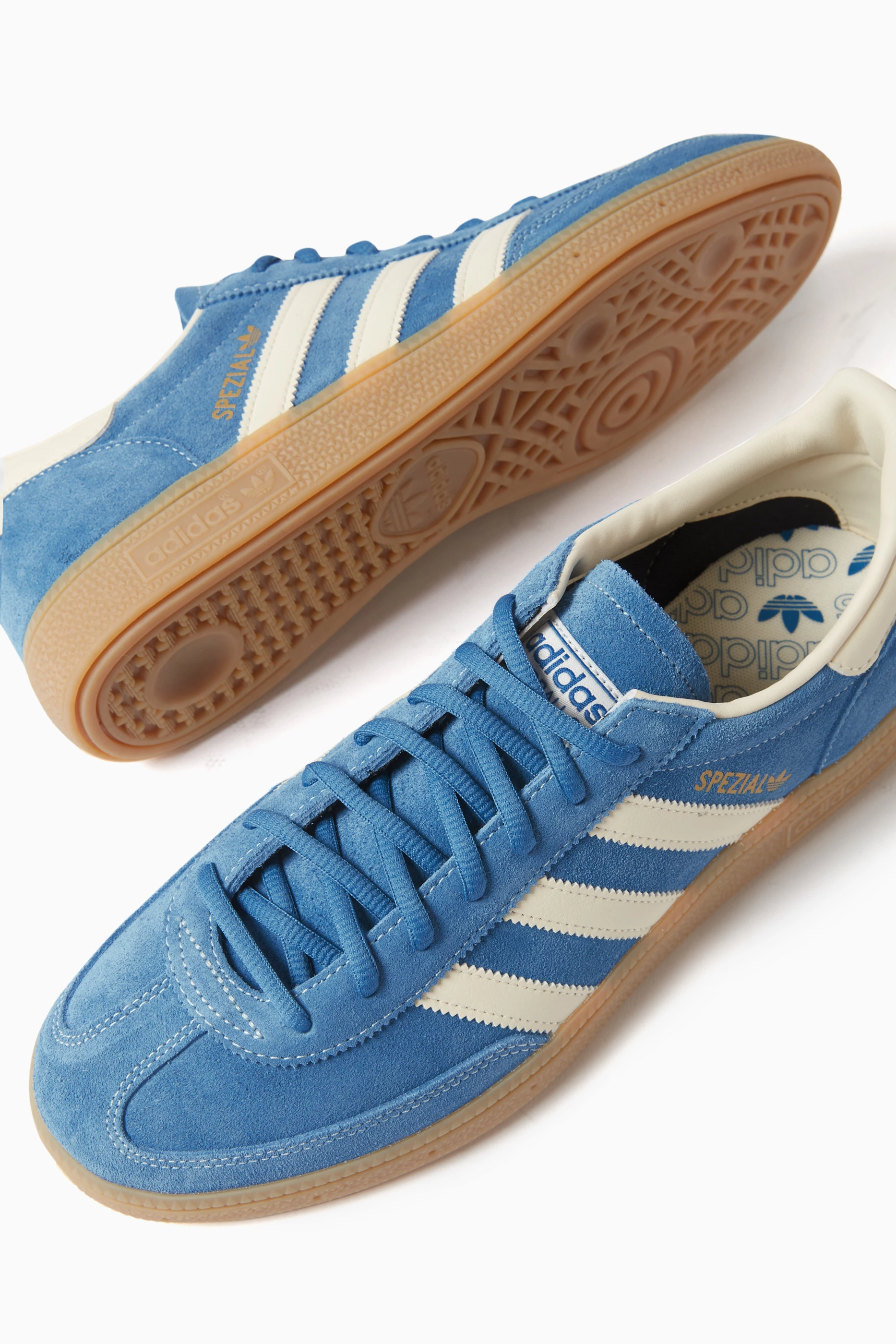 Buy adidas Blue Handball Spezial Sneakers in Suede For Men Online Ounass Bahrain