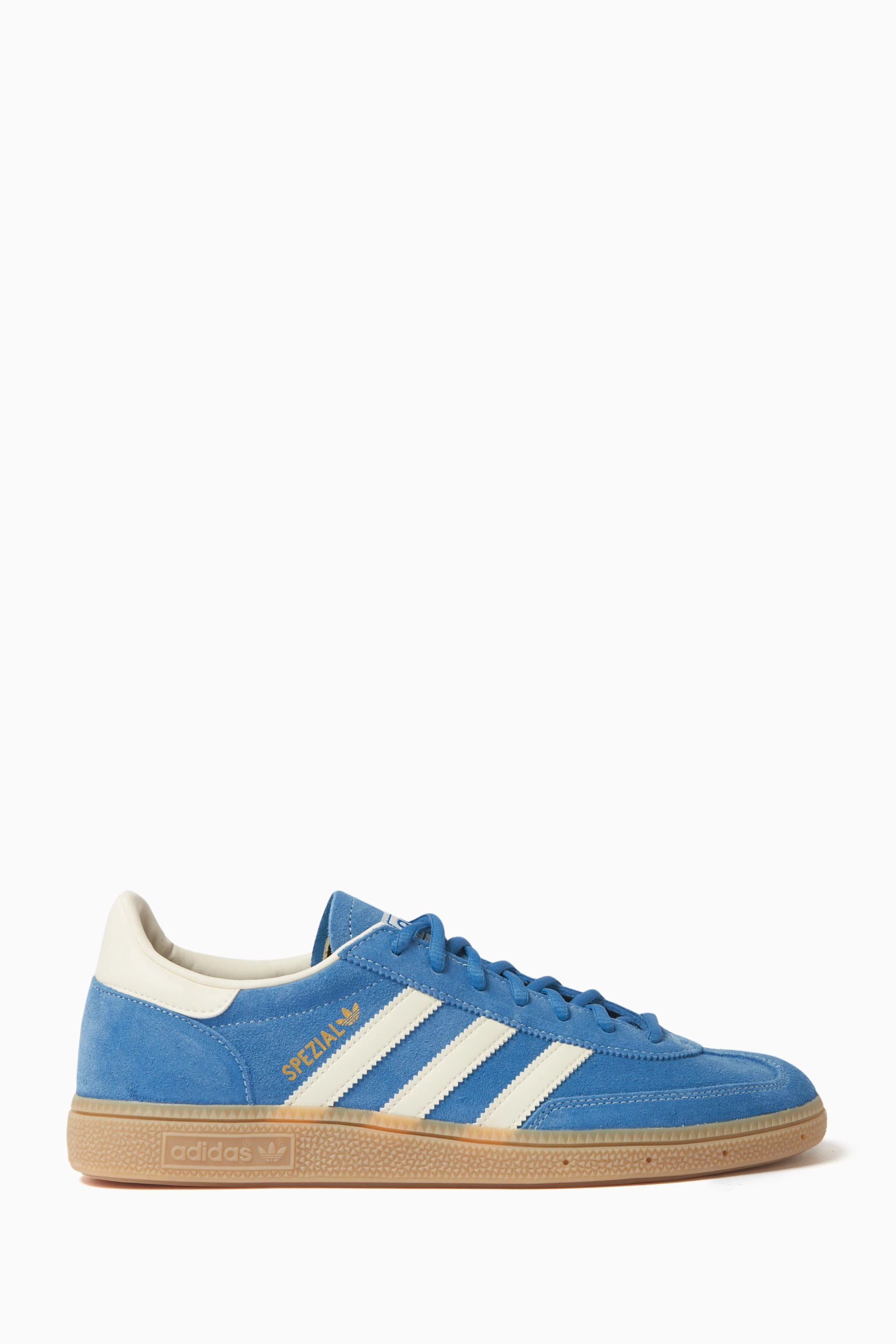 Buy adidas Blue Handball Spezial Sneakers in Suede For Men Online Ounass Bahrain