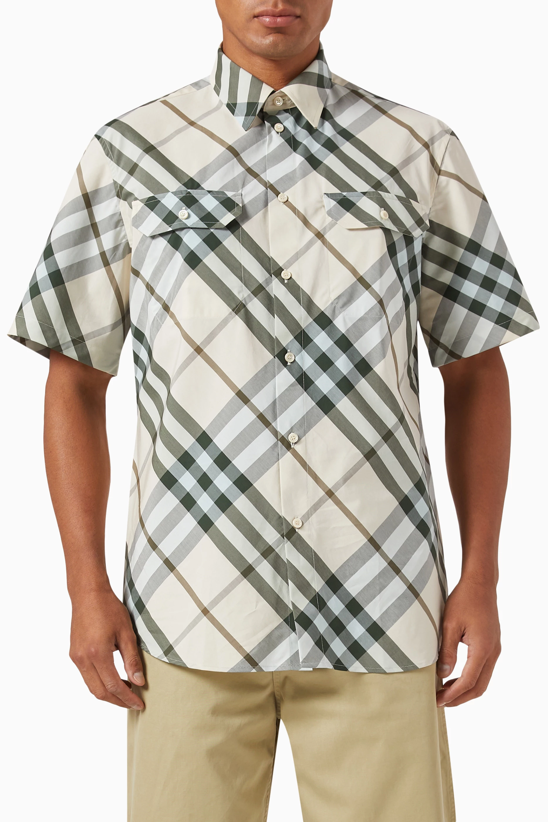 Burberry check shirt men shop