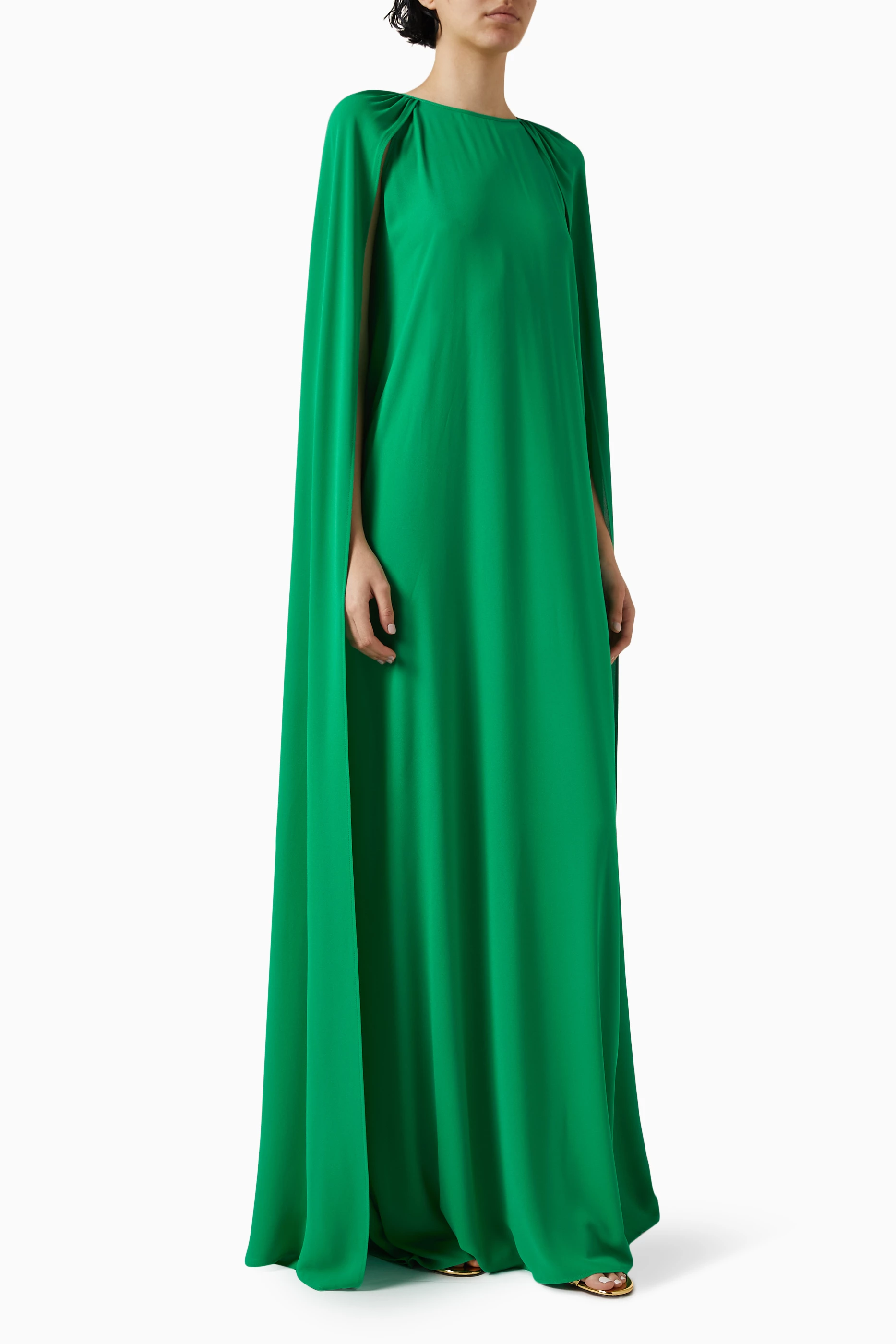 Buy BERNADETTE Green Minnie Cape Dress For Women Online Ounass Bahrain