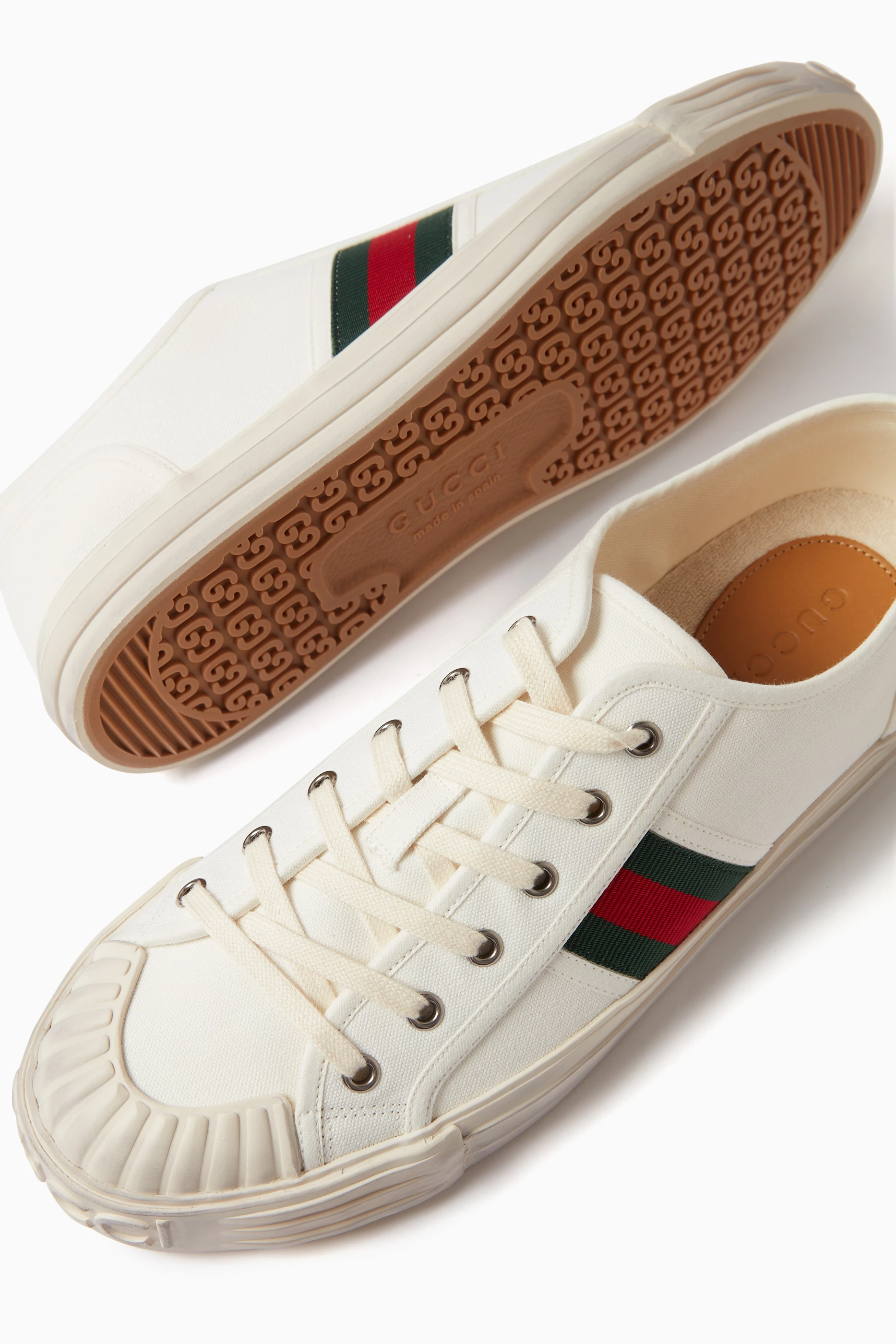 Gucci white canvas shoes online