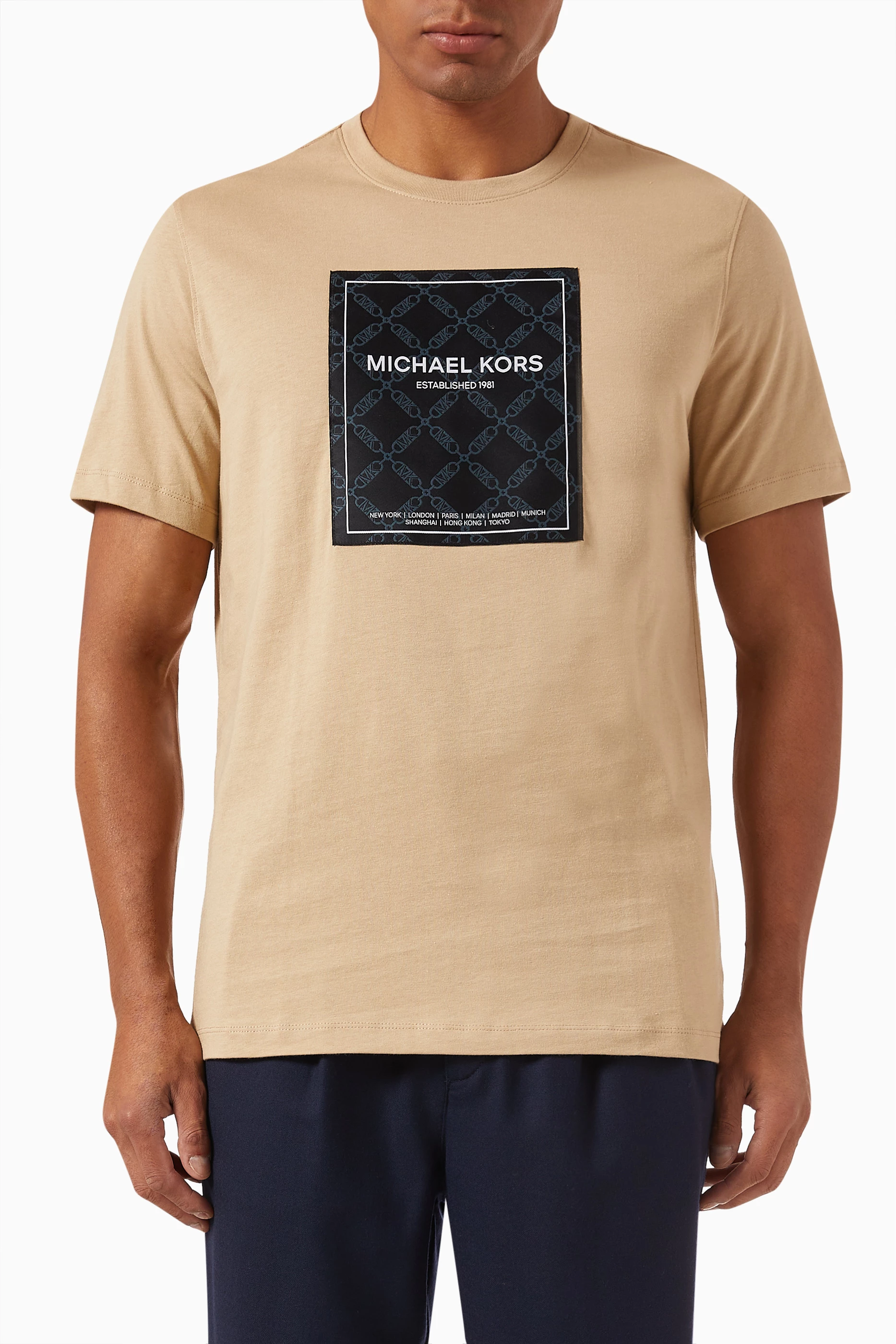 Buy Michael Kors Brown Empire Flagship T shirt in Cotton For Men Online Ounass Bahrain