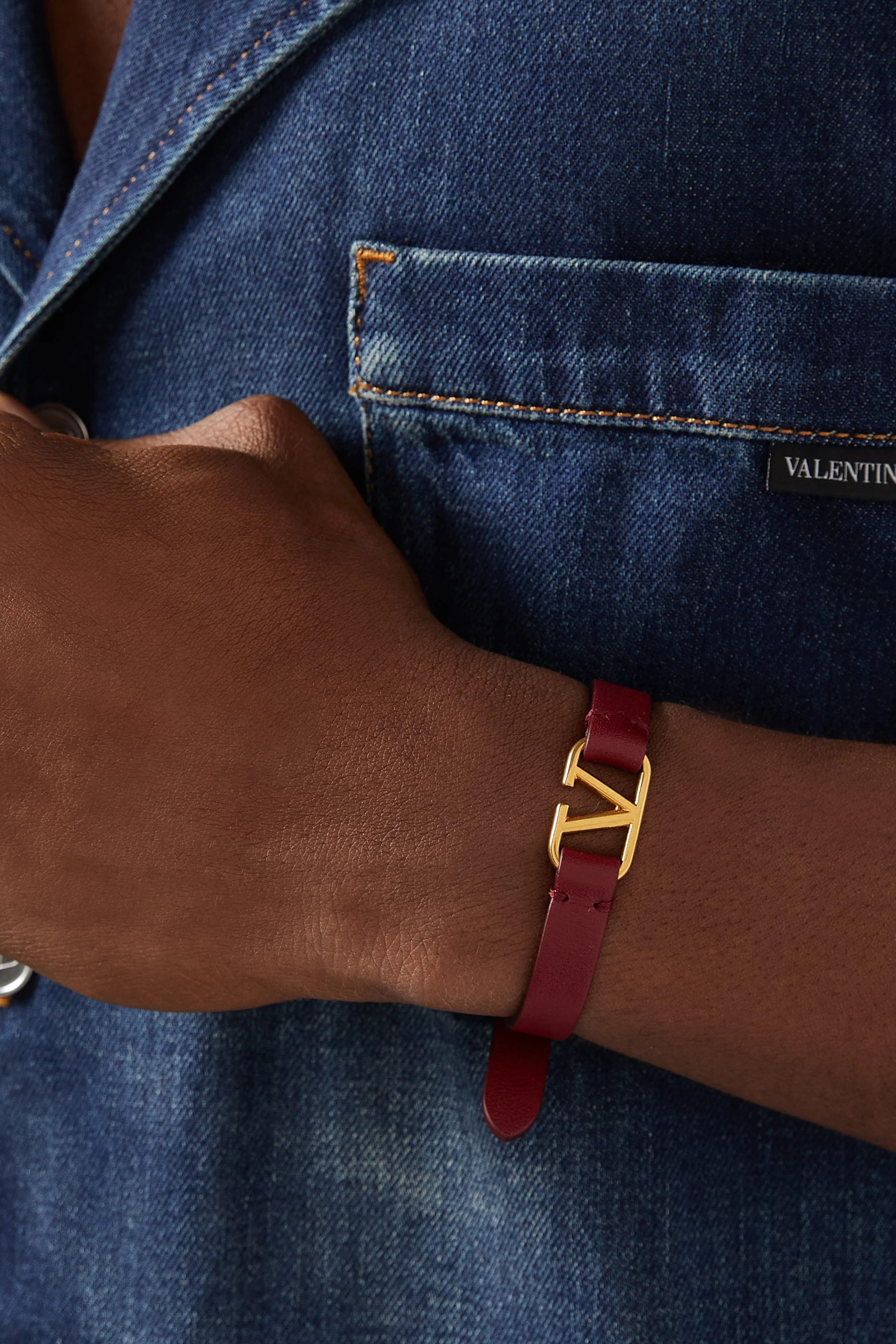 Valentino leather bracelet outlet