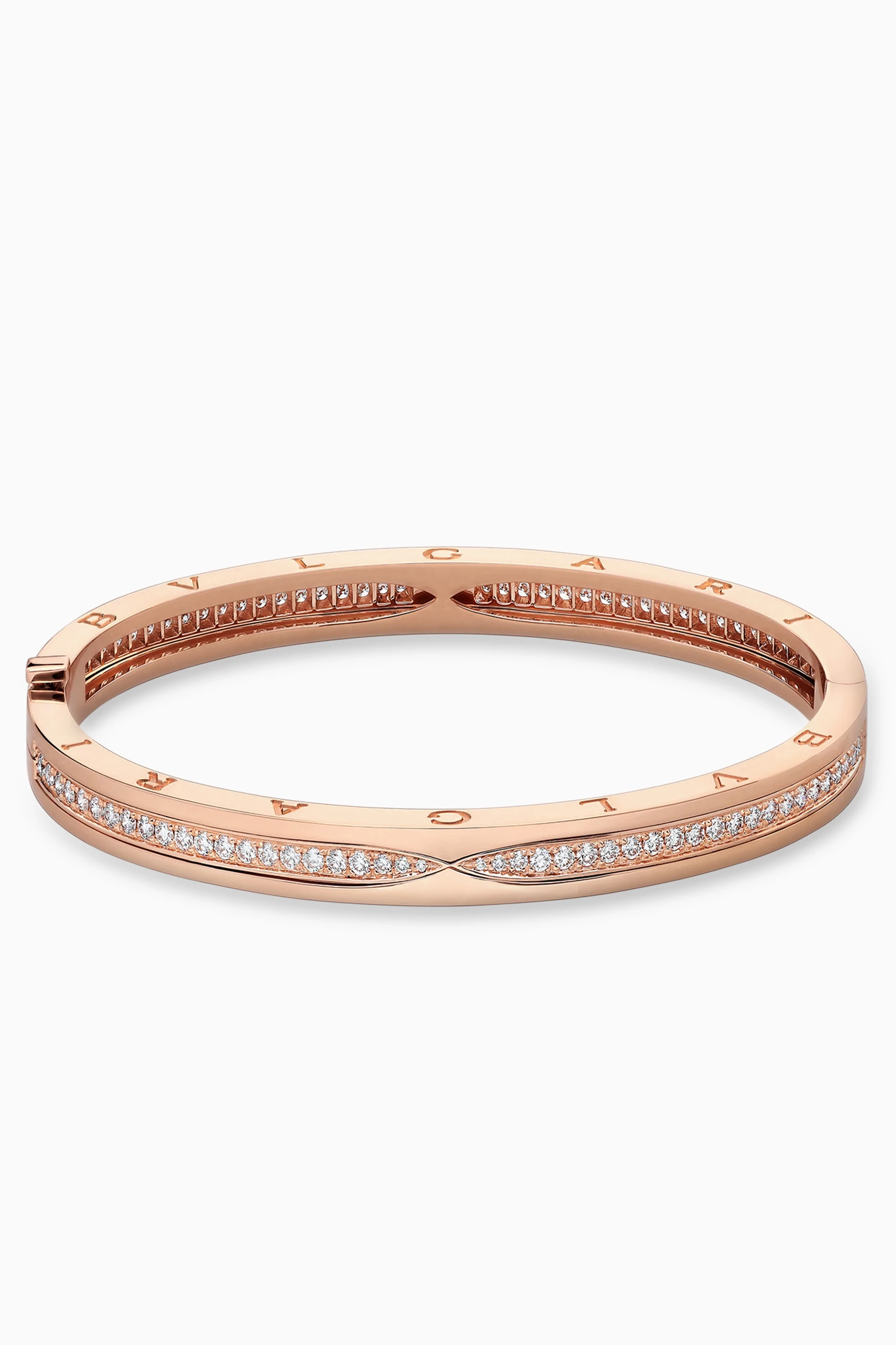 Buy BVLGARI Rose Gold B.zero1 Diamond Pave Bracelet in 18kt Rose Gold For Women Online Ounass Bahrain