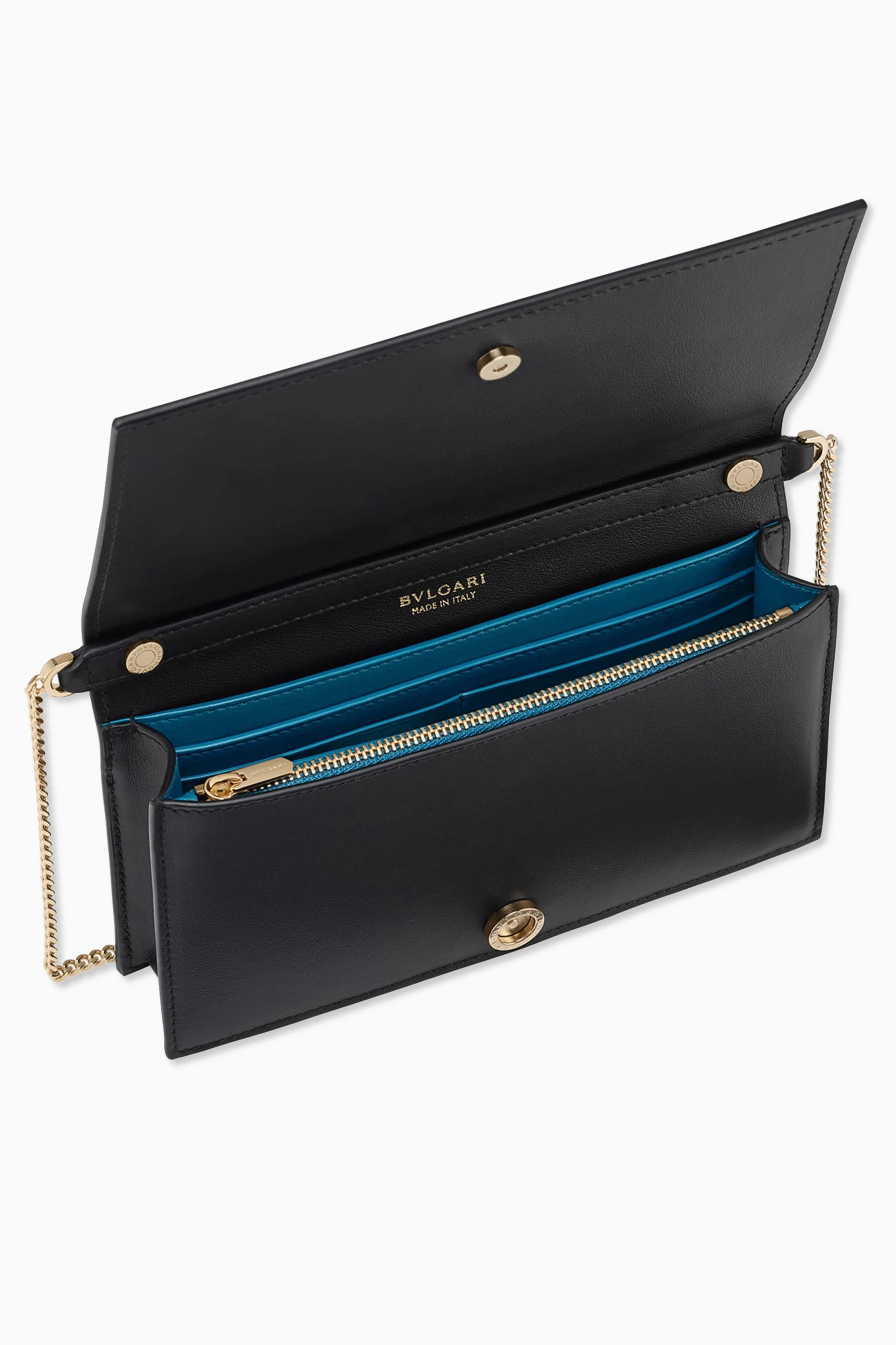 Buy BVLGARI Black Logo Infinitum Chain Wallet in Leather For Women Online Ounass Bahrain