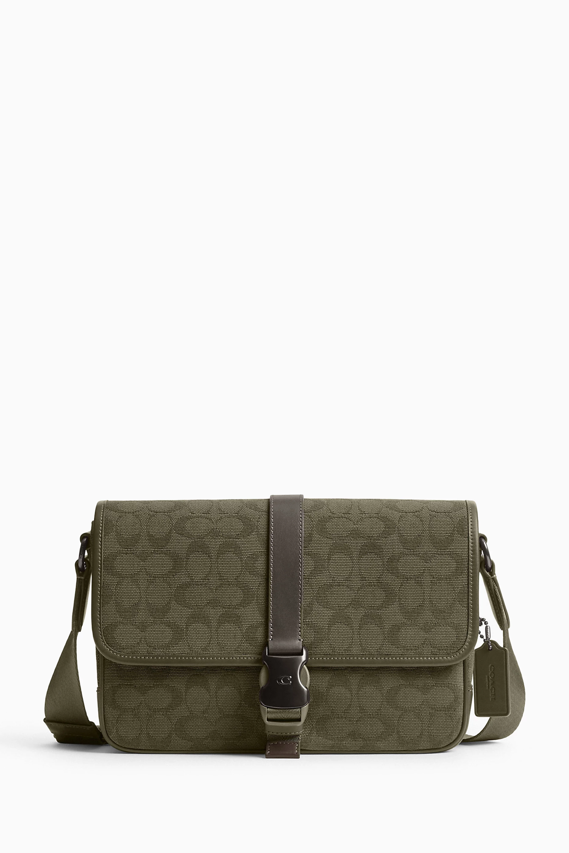Buy Coach Green League Messenger Bag in Signature Canvas For Men Online Ounass Bahrain