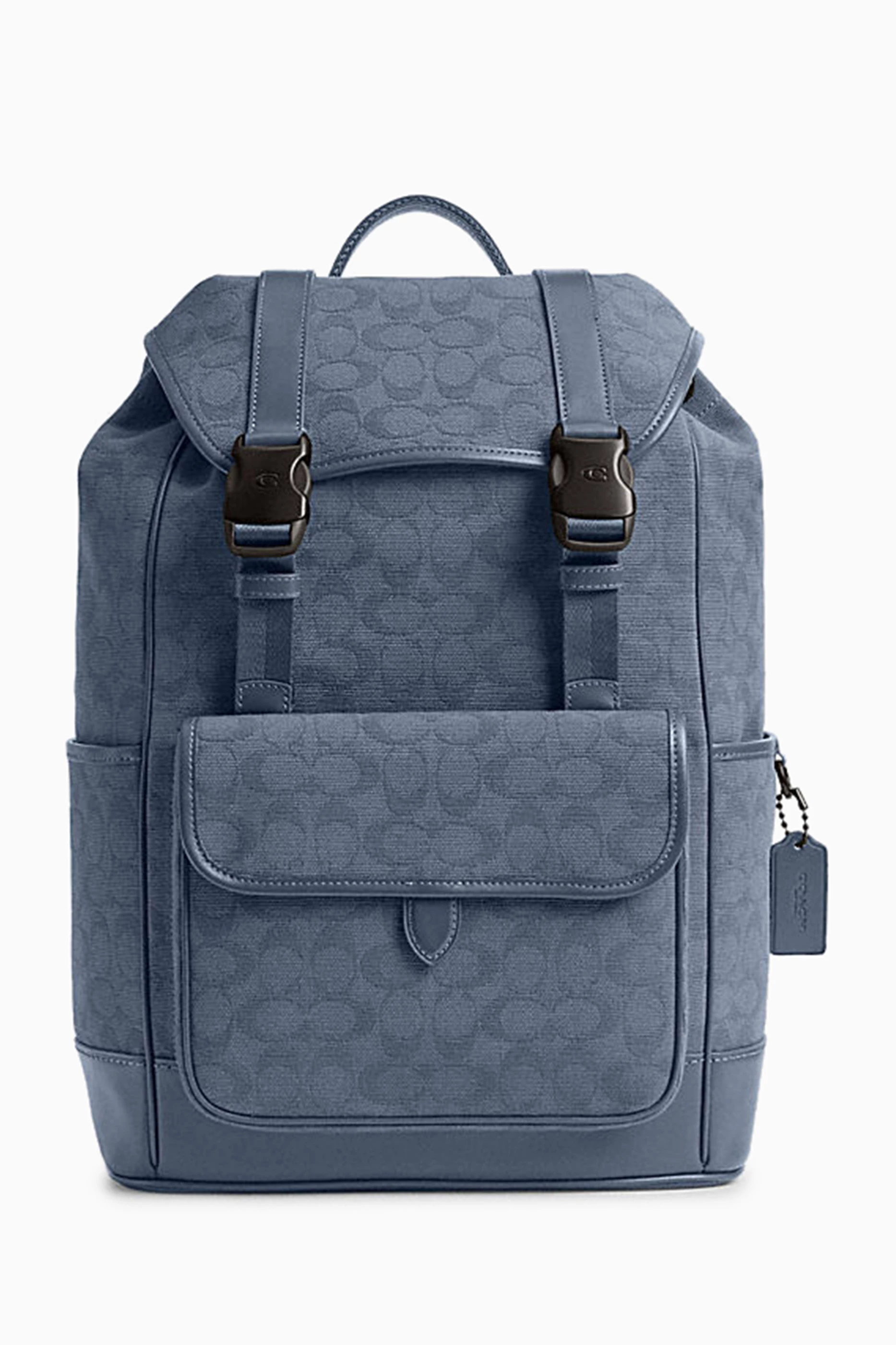 Buy Coach Blue League Flap Backpack in Signature Cotton Jacquard For Men Online Ounass Bahrain