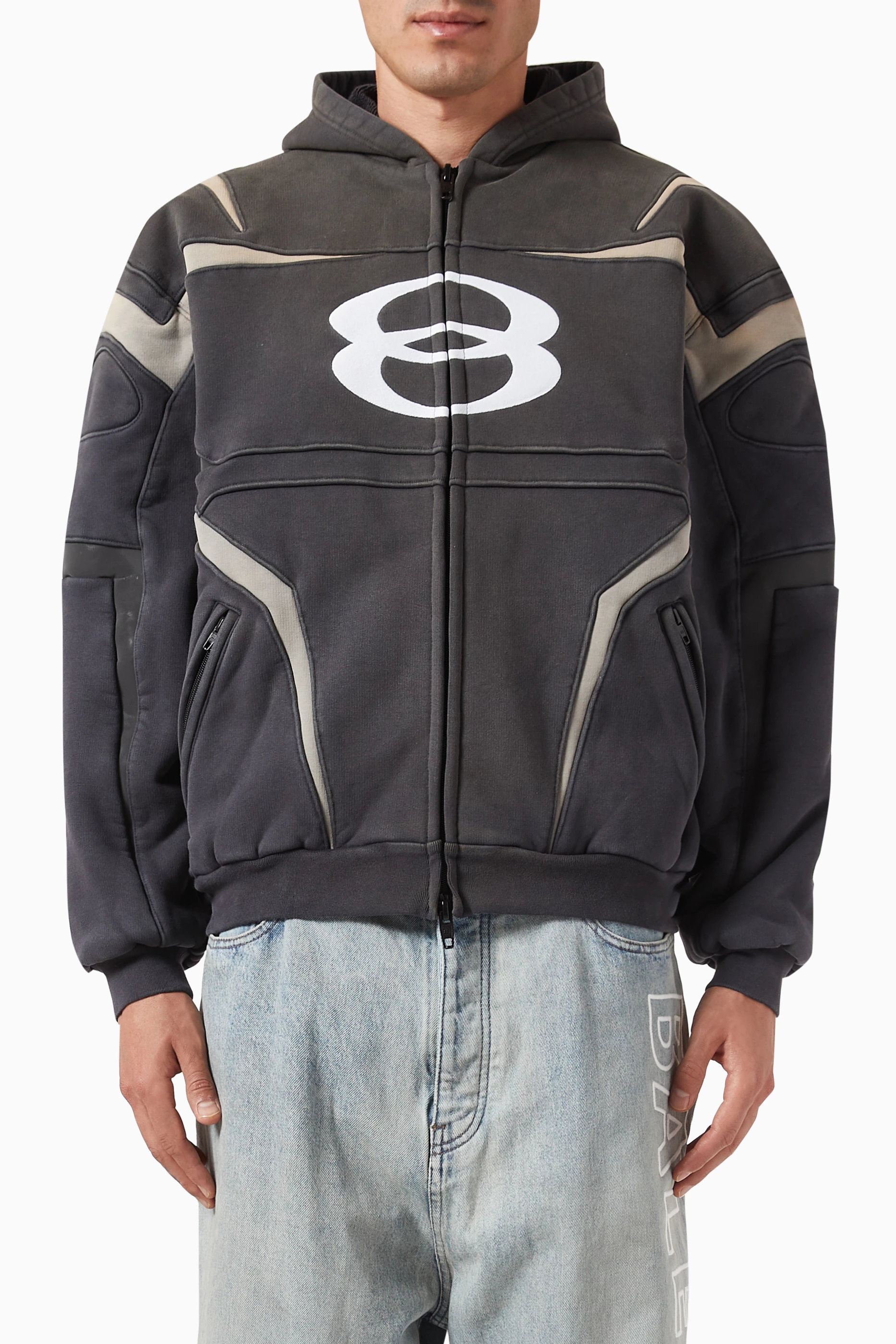 BALENCIAGA 23aw unity biker t Balenciaga Gray Unity Sports Icon