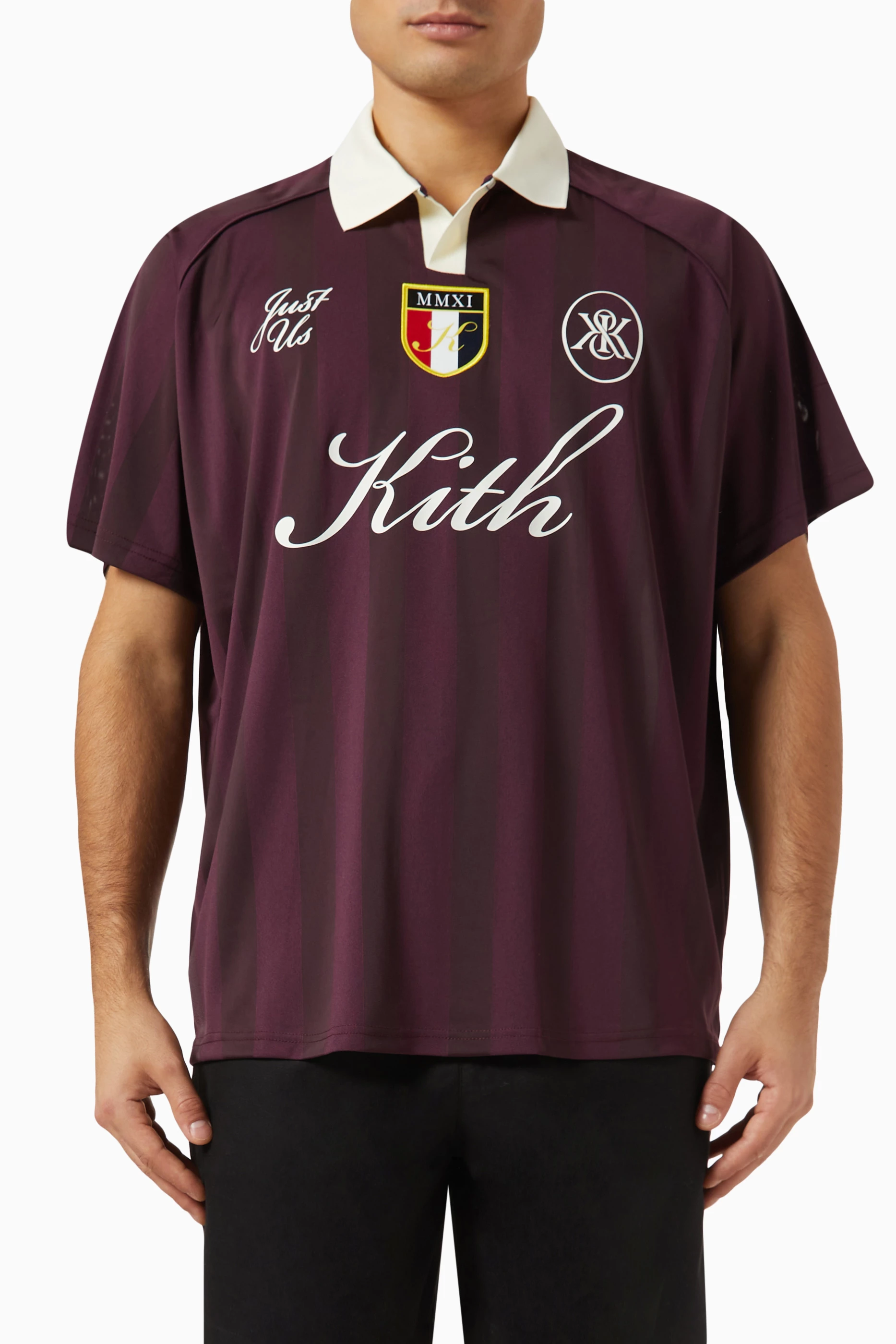 Buy Kith Red Shadow Stripe Marcel Soccer Jersey For Men Online Ounass Bahrain