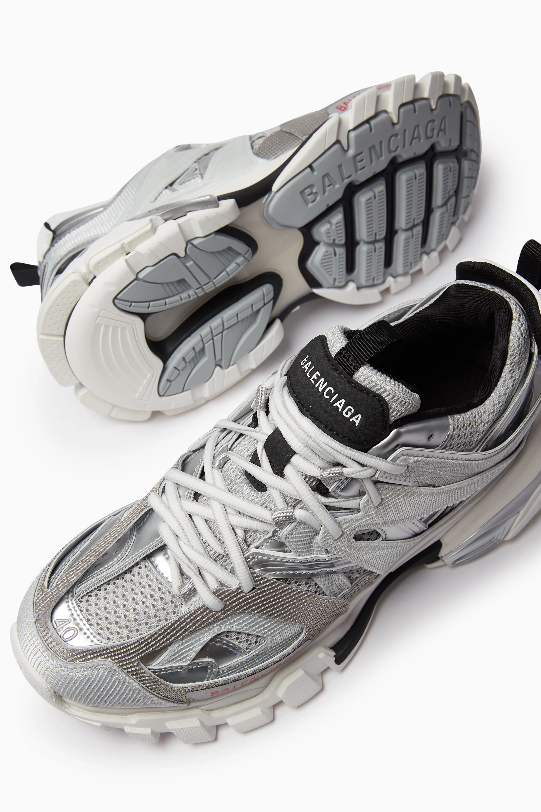 Silver balenciaga shoes cheap