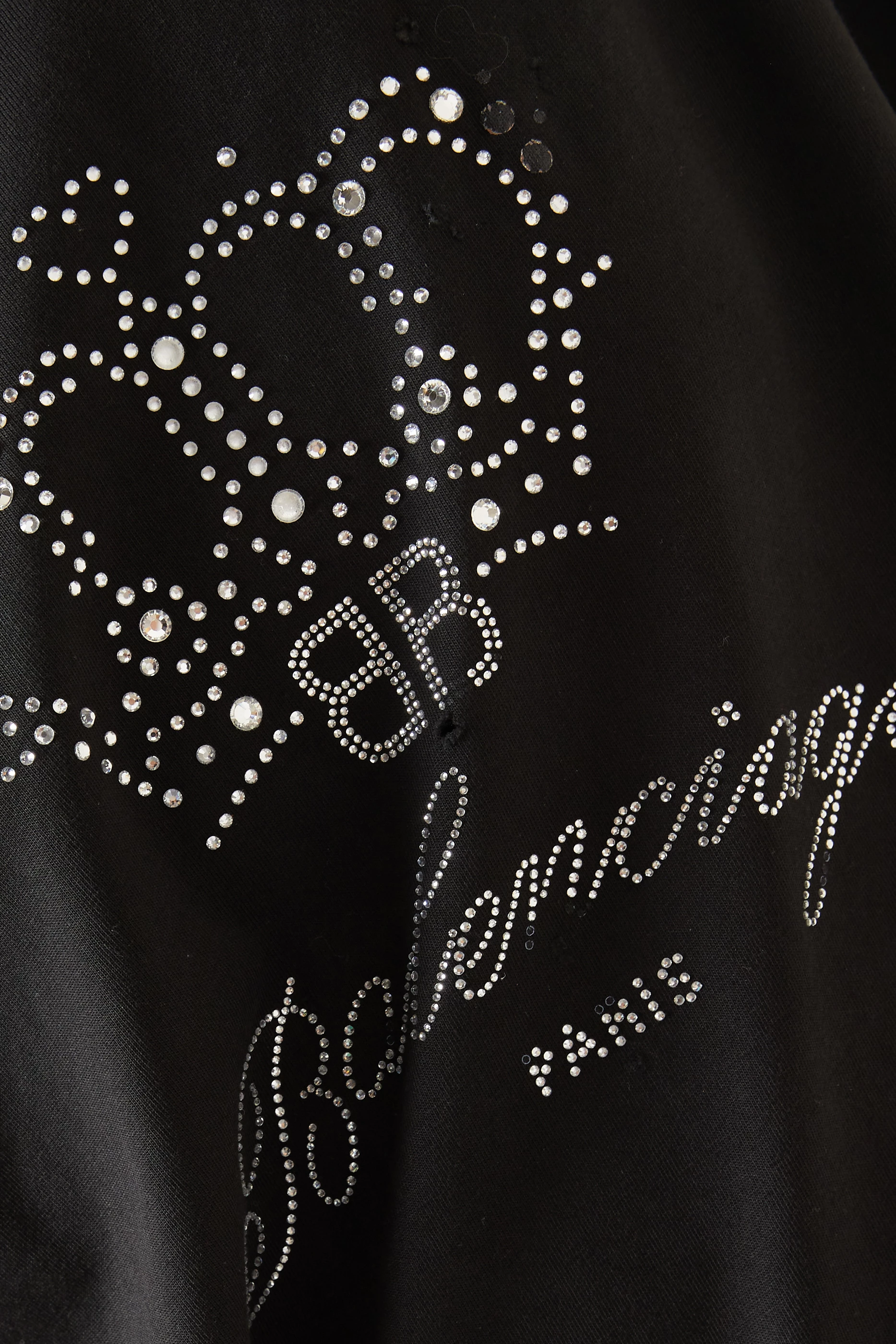 【BALENCIAGA】BB Motel Tシャツ ミディアムフィット ブラック ホワイト の ウィメンズ BB MOTEL Tシャツ ミディアムフィット