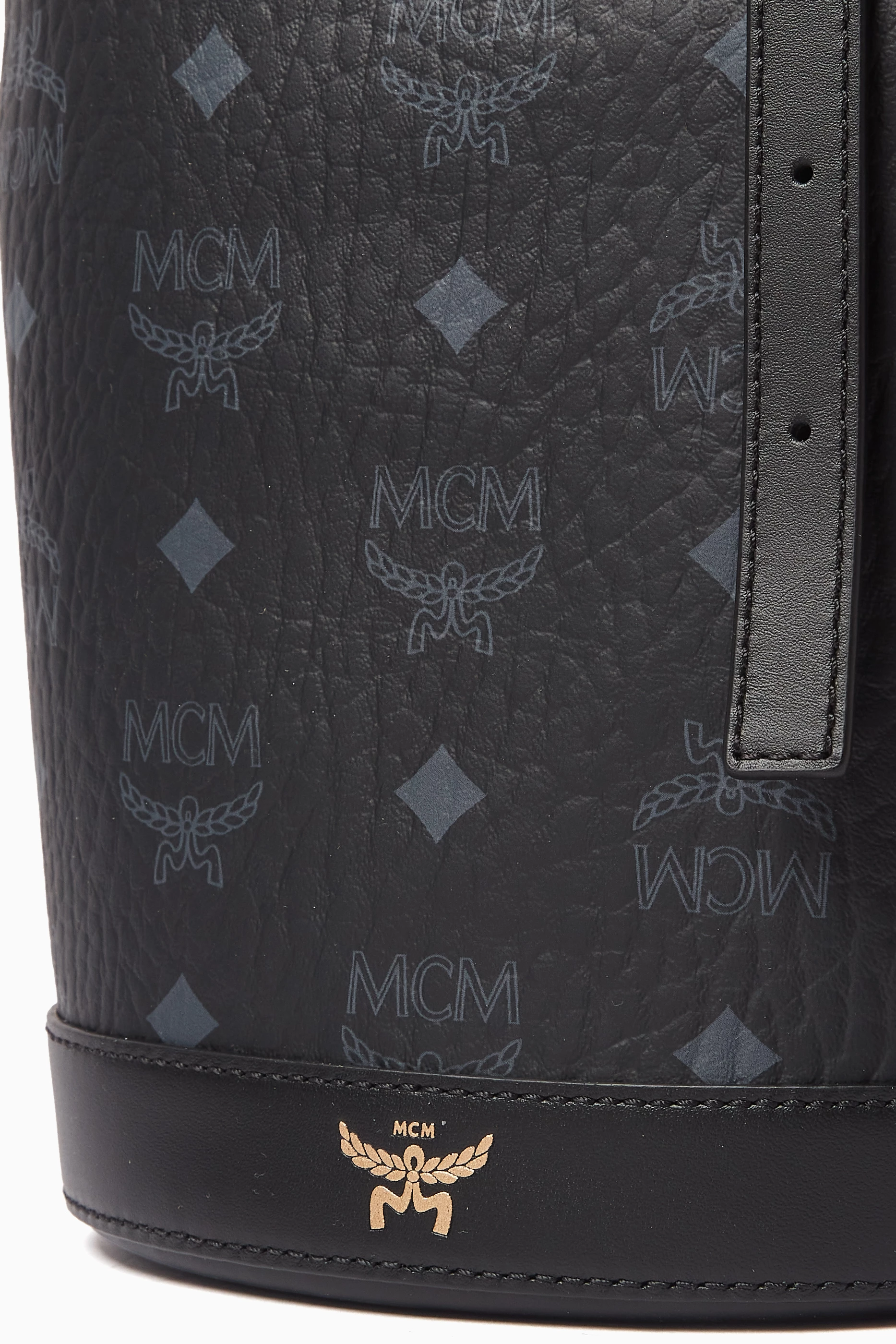 Buy MCM Black Mini Aren VI Tote in Visetos For Women Online Ounass Bahrain
