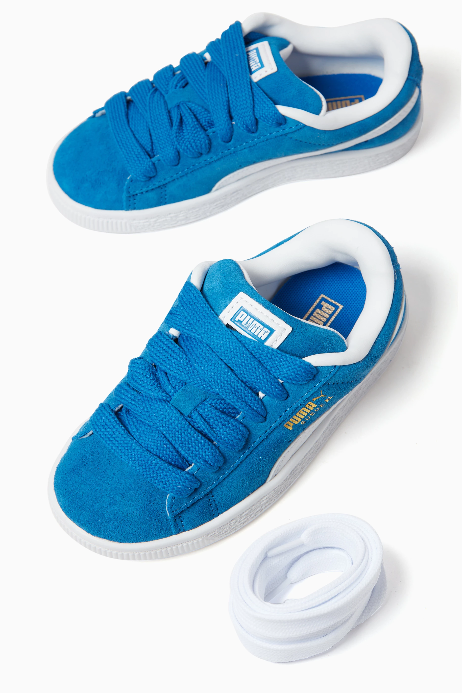 Buy Puma Blue XL Low-cut Sneakers in Suede For Boys Online