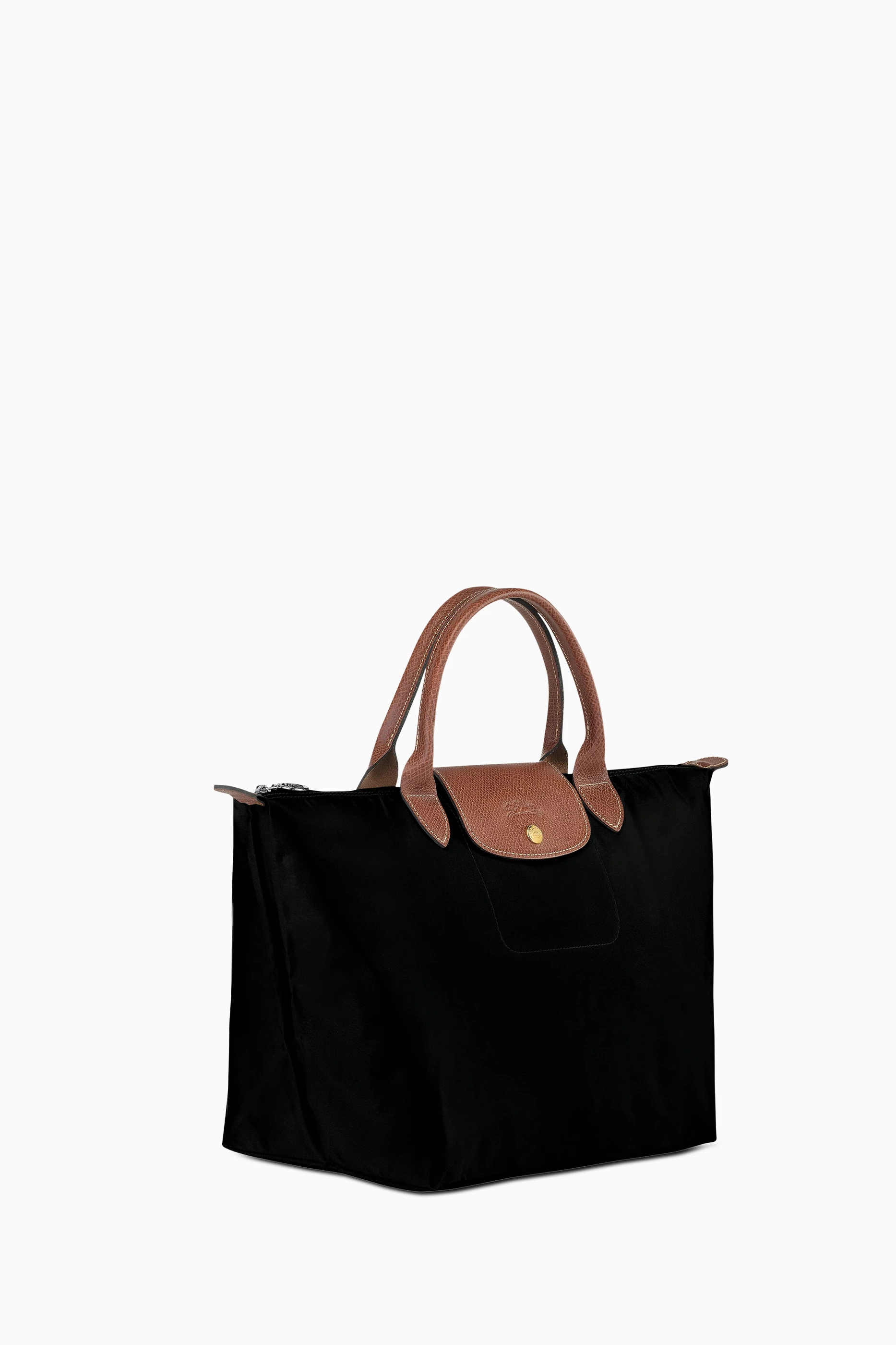 Medium black longchamp bag top