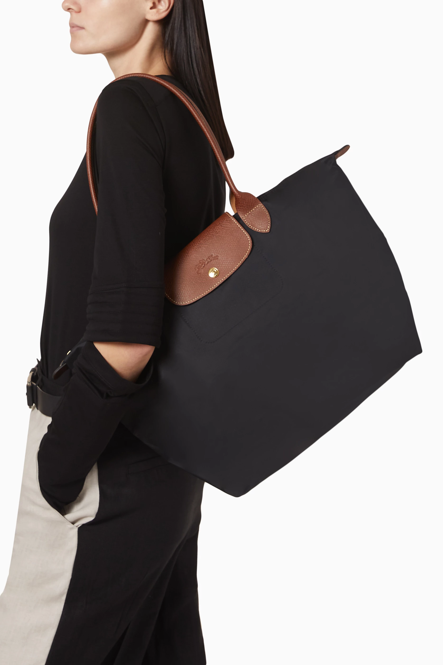 Longchamp black tote new arrivals
