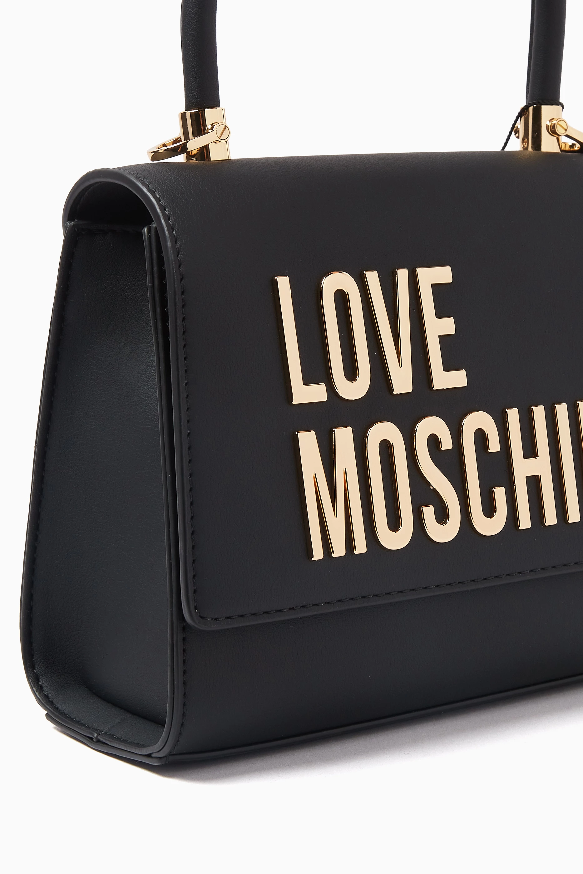Buy Love Moschino Black Bold Love Top handle Bag For Women Online Ounass Bahrain