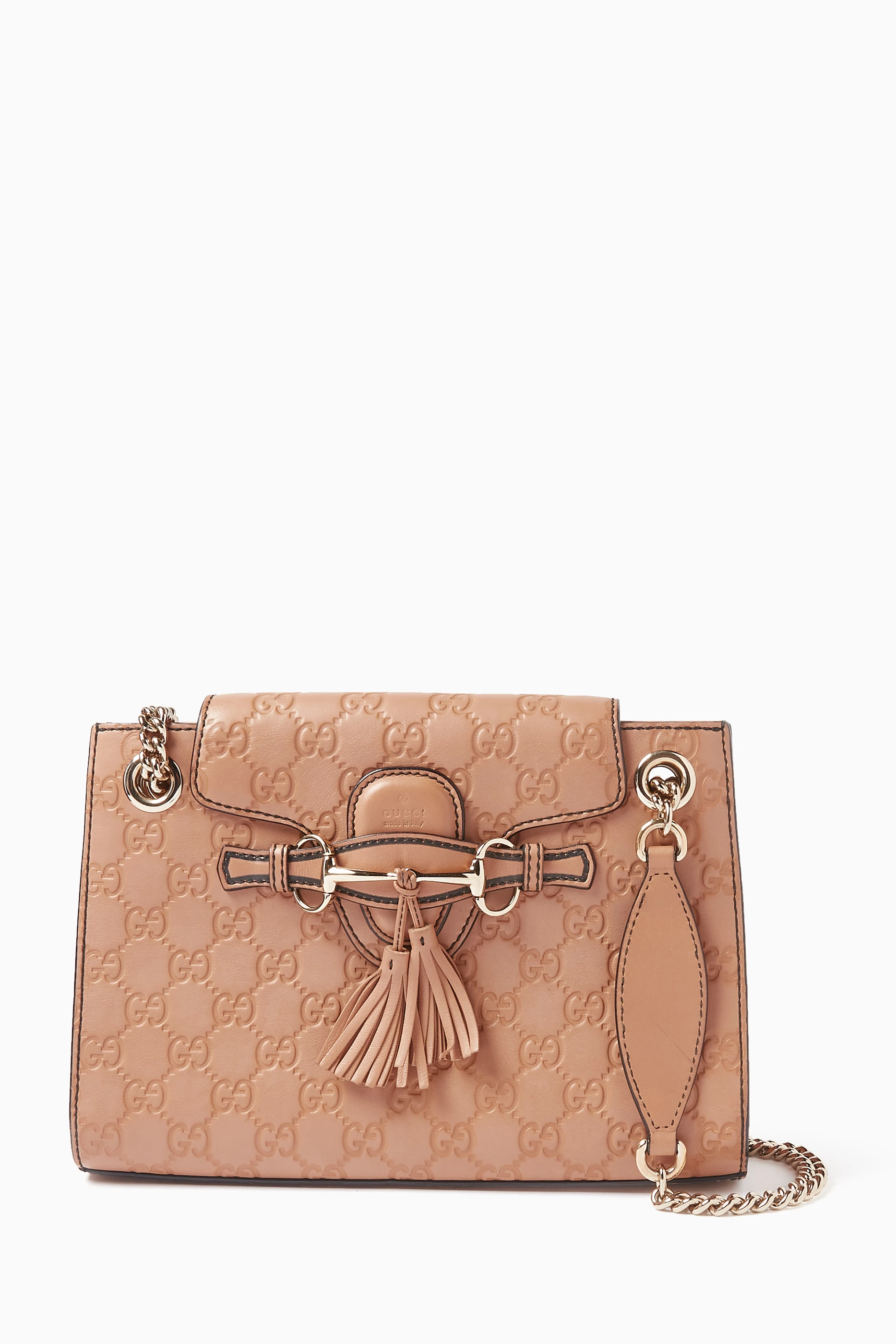 Buy Gucci Pre Loved Neutral Small Emily Guccissima Chain Shoulder Bag in Leather For Women Online Ounass Bahrain