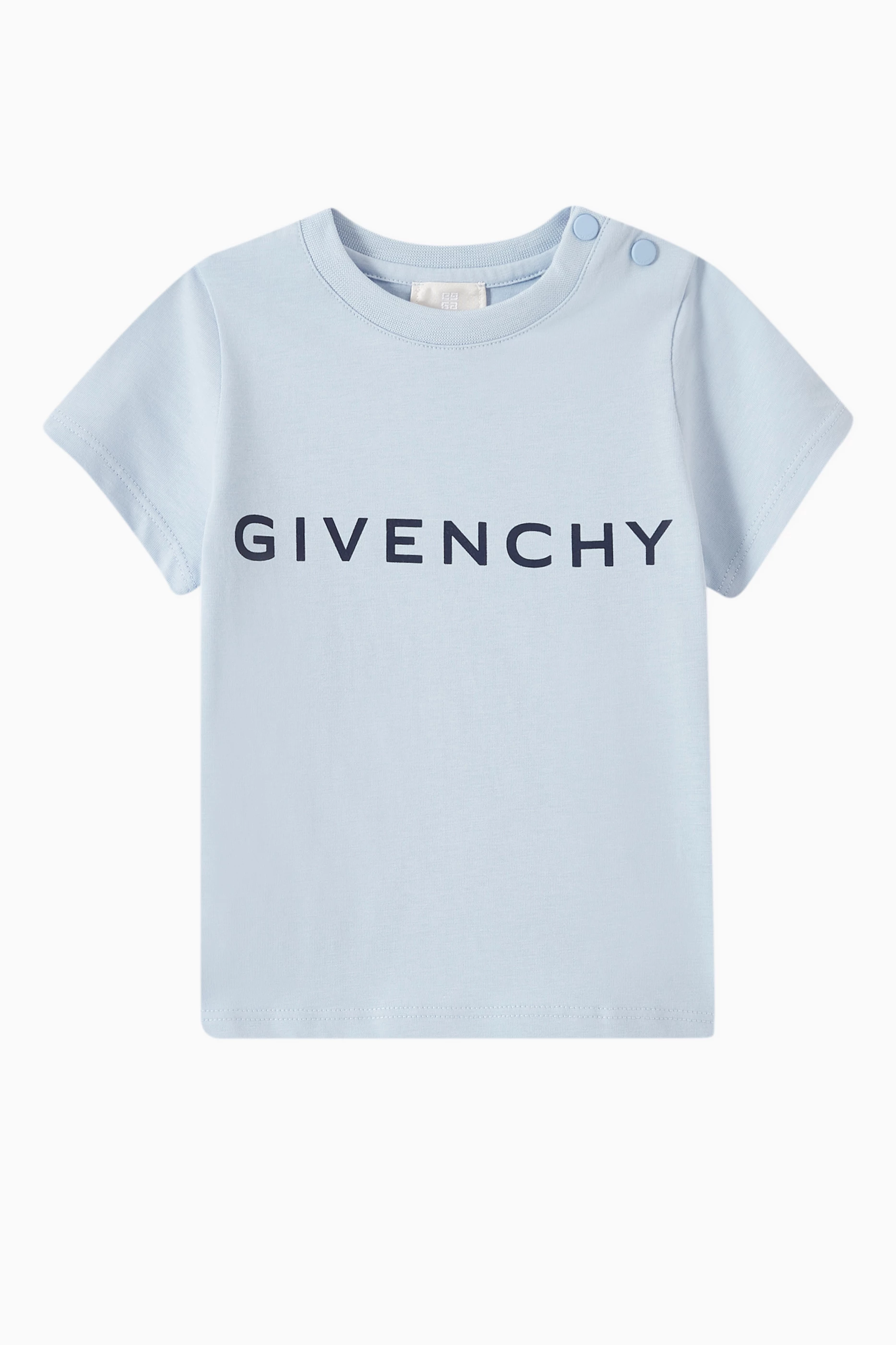 Buy Givenchy Blue Logo T shirt in Cotton For Baby Boys Online Ounass Bahrain