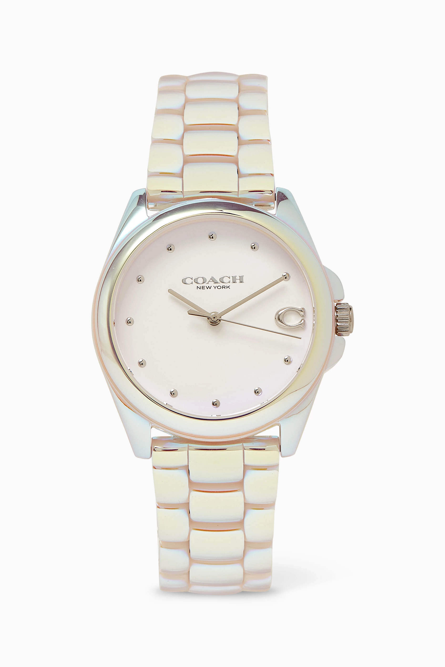 Buy Coach White Greyson Ceramic Quartz Watch 36mm For Women Online Ounass Bahrain