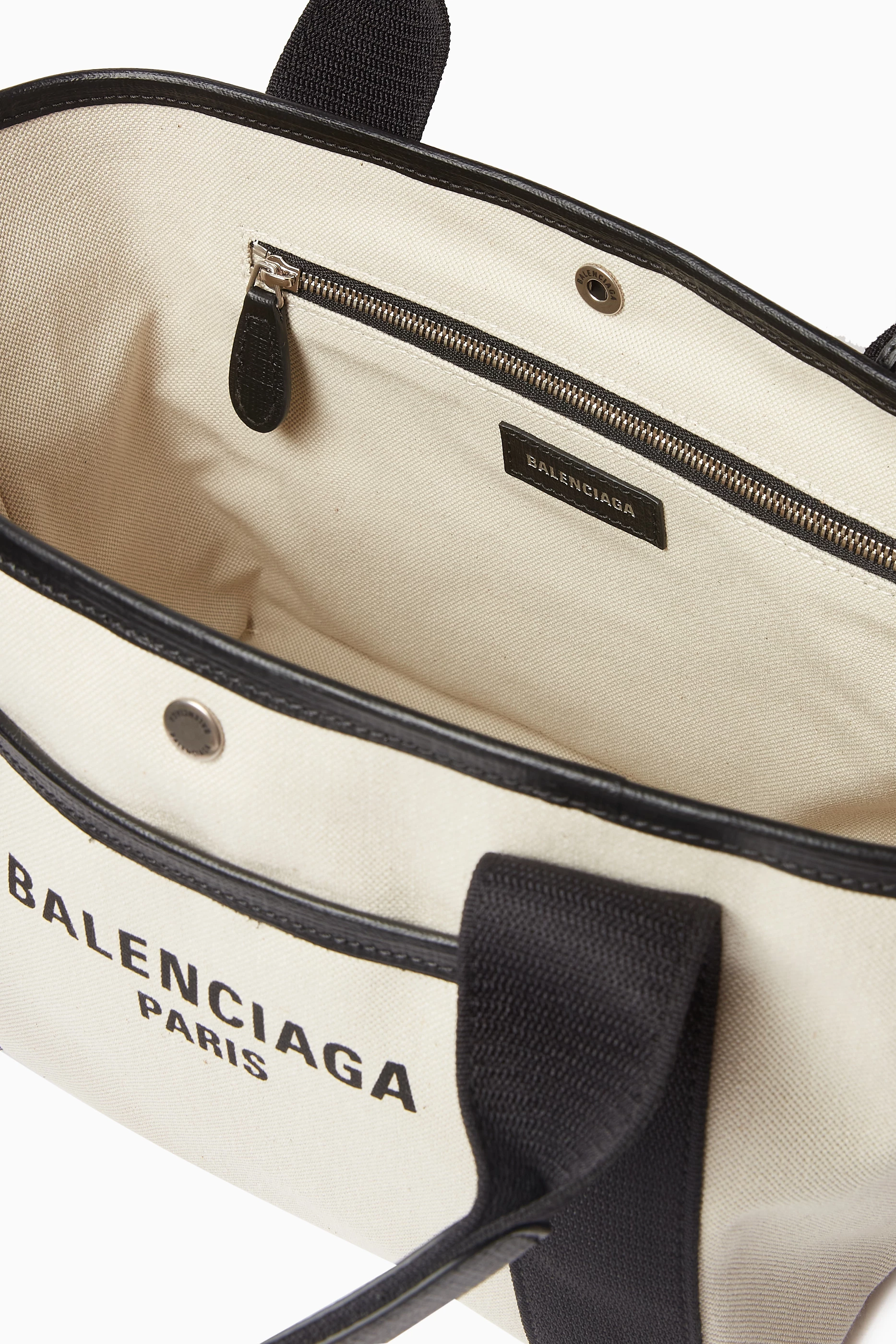 Buy Balenciaga Neutral Small Biarritz Tote Bag in Cotton Canvas For Women Online Ounass Bahrain