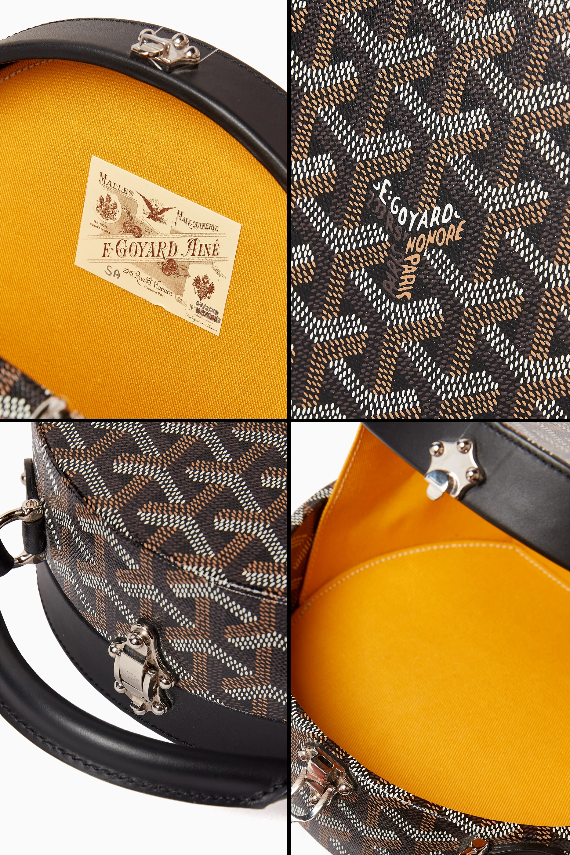 Buy Goyard Pre Loved Black Alto Hatbox Trunk Bag in Goyardine Canvas Leather For Women Online Ounass Bahrain