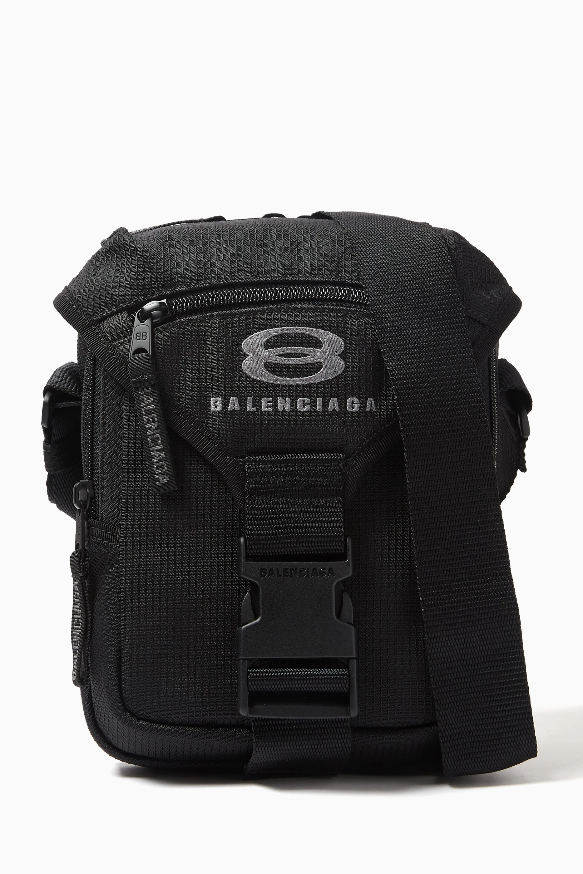 Buy Balenciaga Black Unity Pouch Crossbody Bag in Ripstop Nylon For Men Online Ounass Bahrain