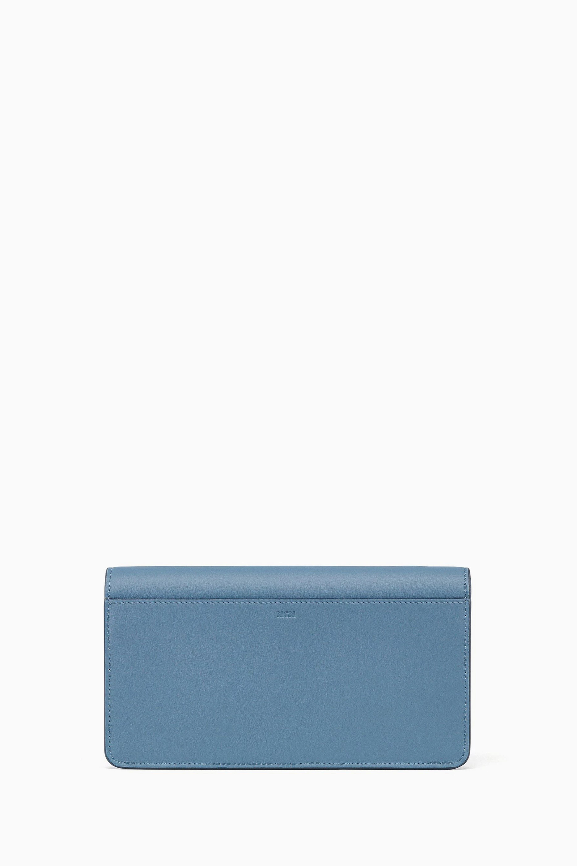 Buy MCM Blue Large Himmel Chain Wallet in Calf Leather For Men Online Ounass Bahrain