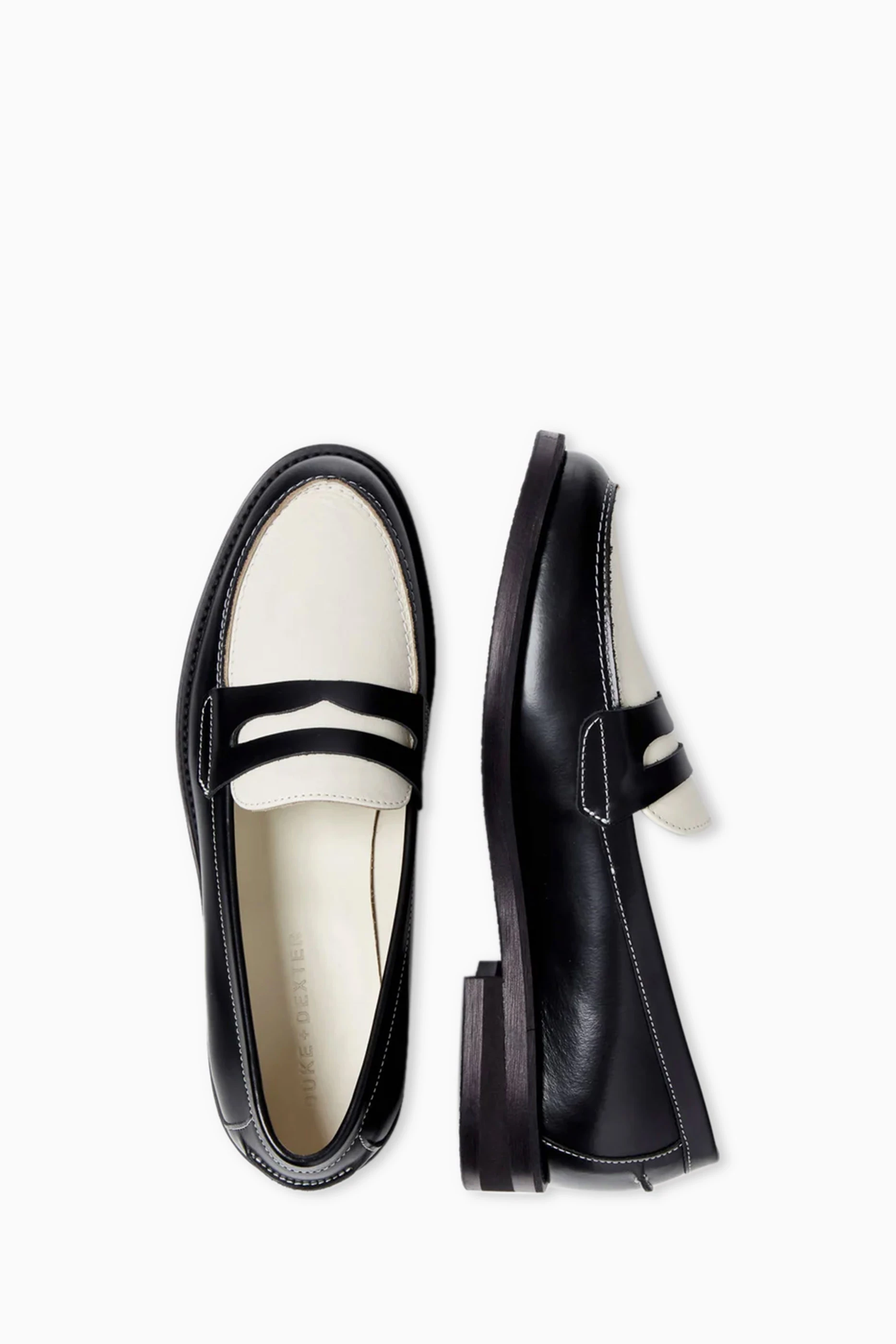 Buy DUKE AND DEXTER Black Wilde Penny Loafers in Italian Leather For Women Online Ounass Bahrain