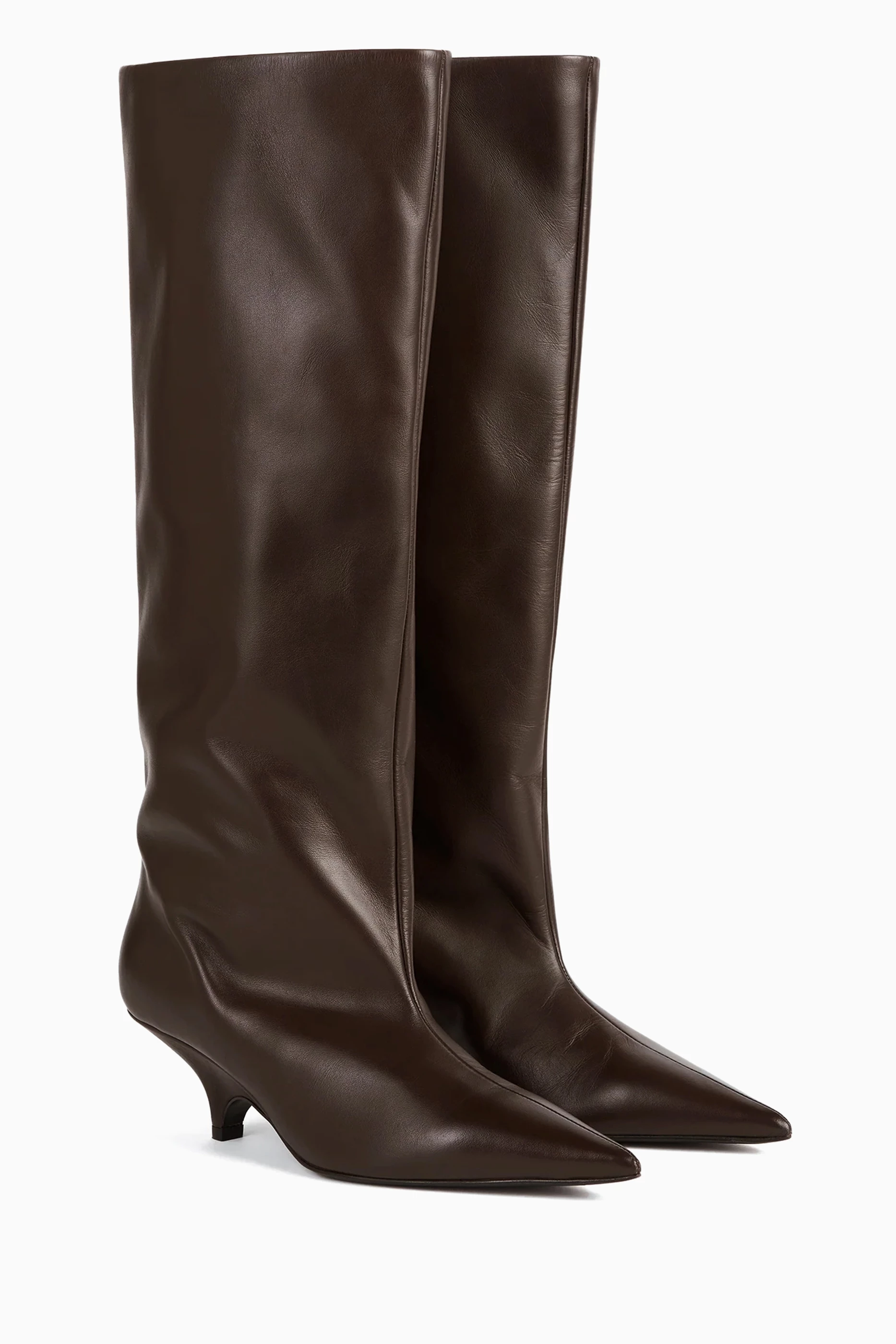 Knee high soft leather boots clearance