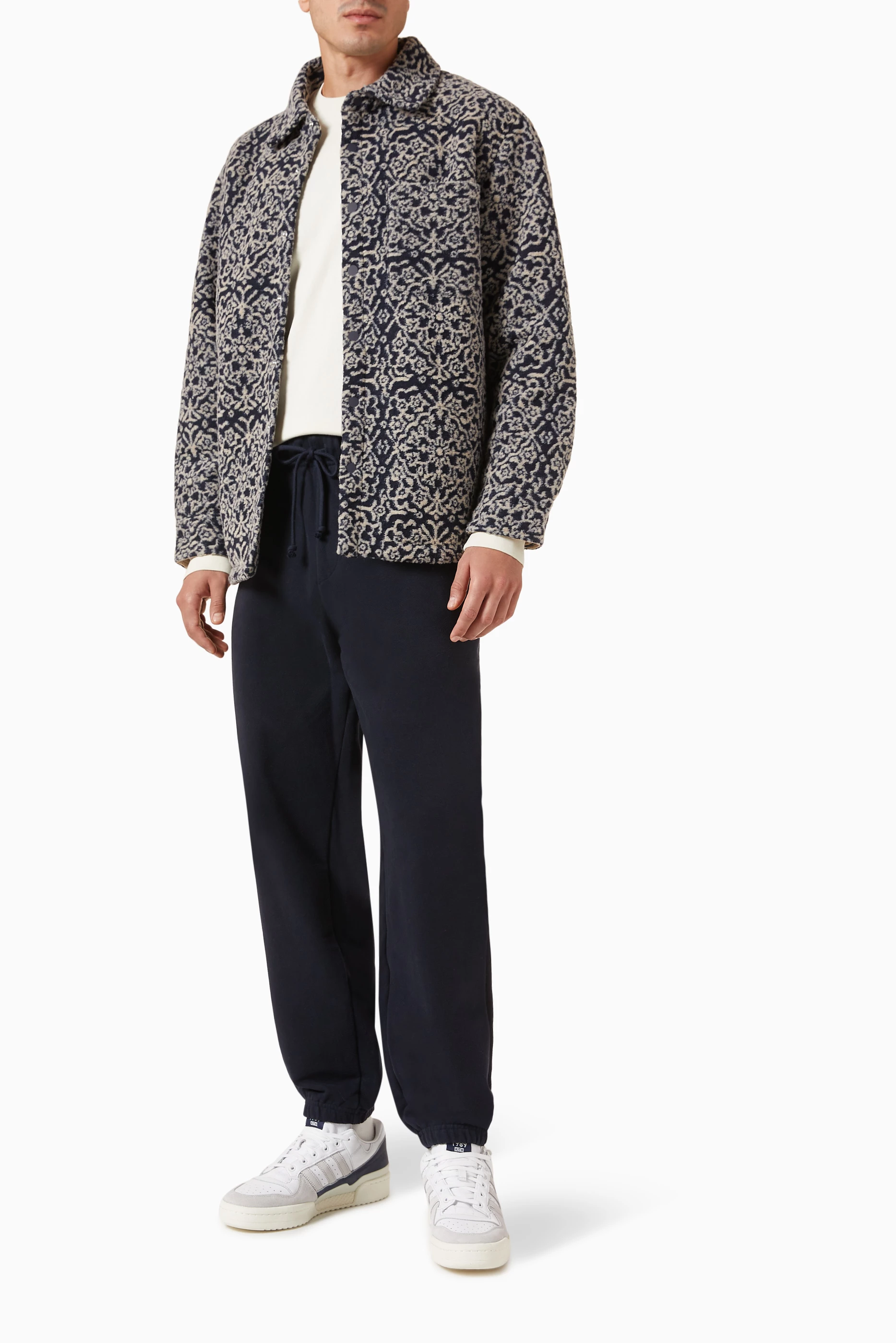 Buy Kith Blue Paloma Tile Sheridan Jacket in Jacquard For Men 