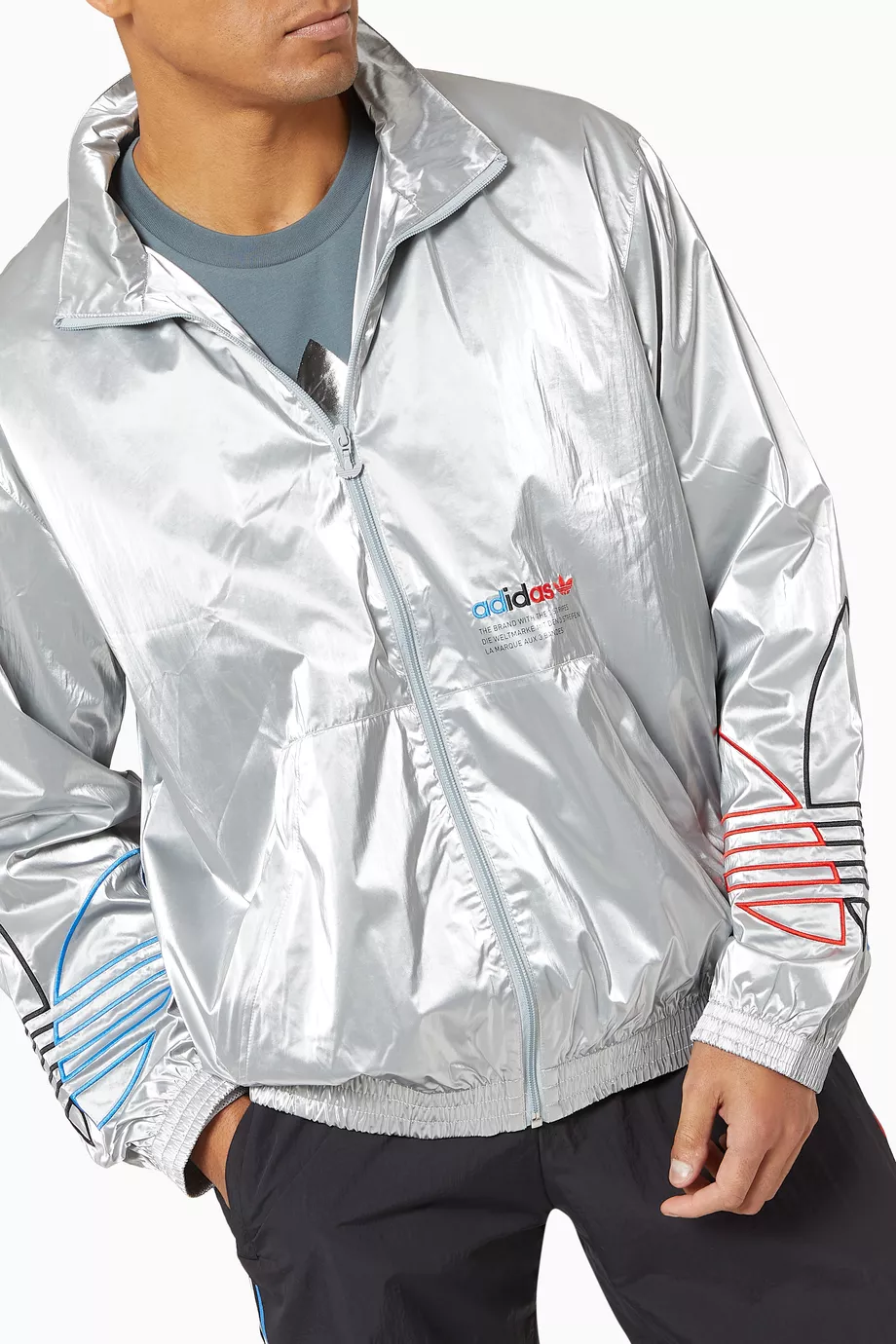 Adidas tri color jacket store
