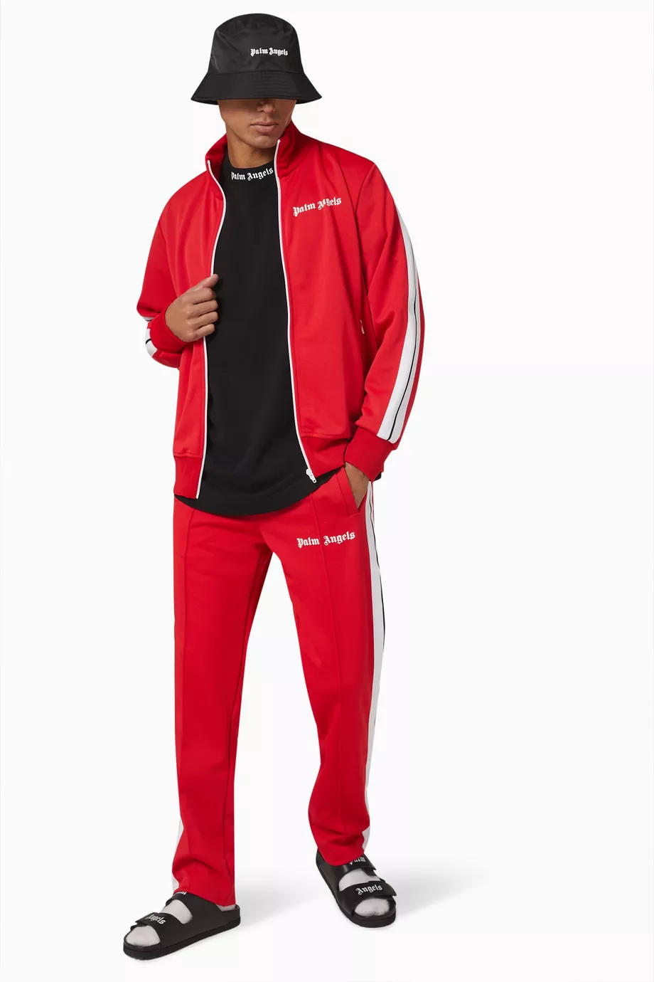 Palm angels tracksuit hot sale red